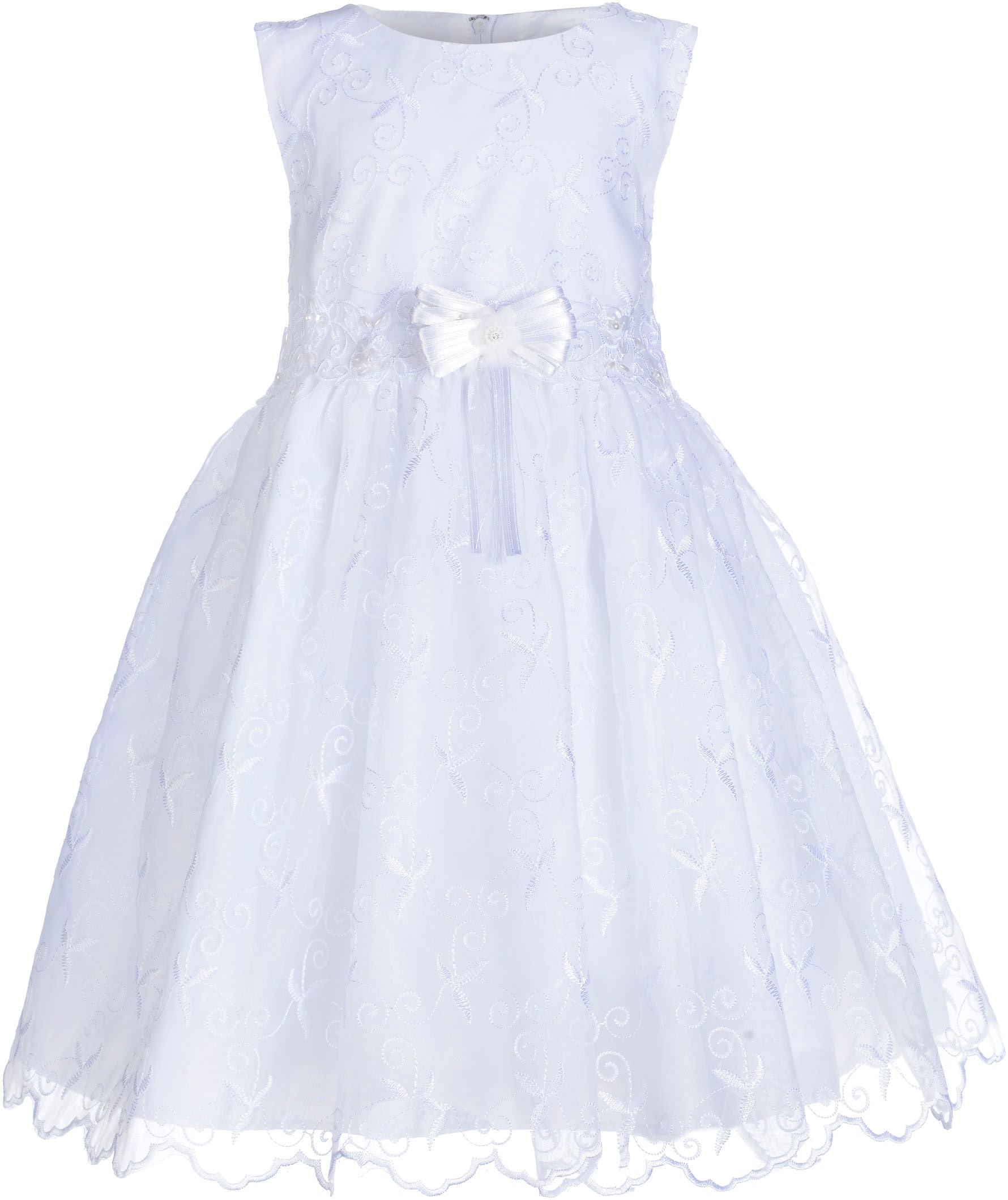 Image of happy girls Taufkleid "dress" mit aufgesetzter Schleife vorne in der Taille