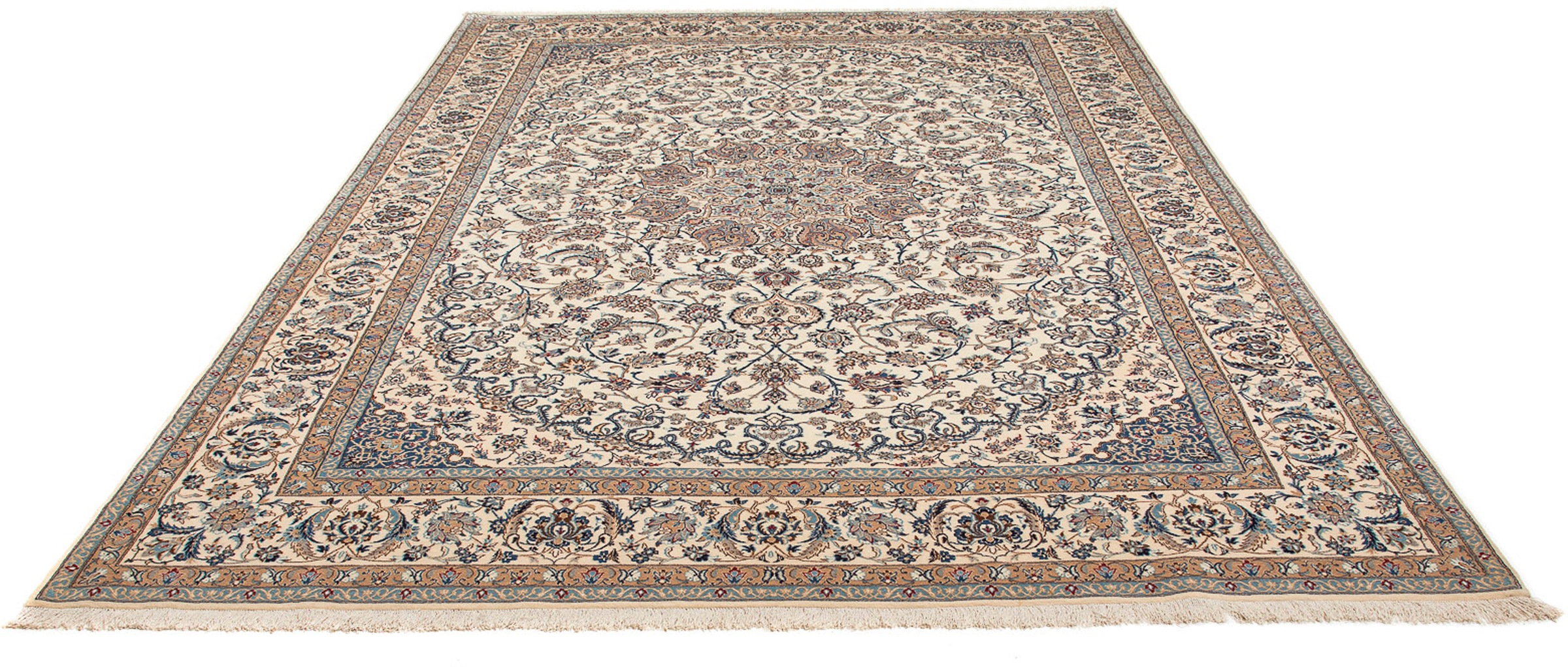 Image of morgenland Orientteppich »Perser - Nain - Premium - 320 x 215 cm - beige«, rechteckig, 6 mm Höhe, Wohnzimmer, Handgeknüpft, Einzelstück mit Zertifikat bei Ackermann Versand Schweiz