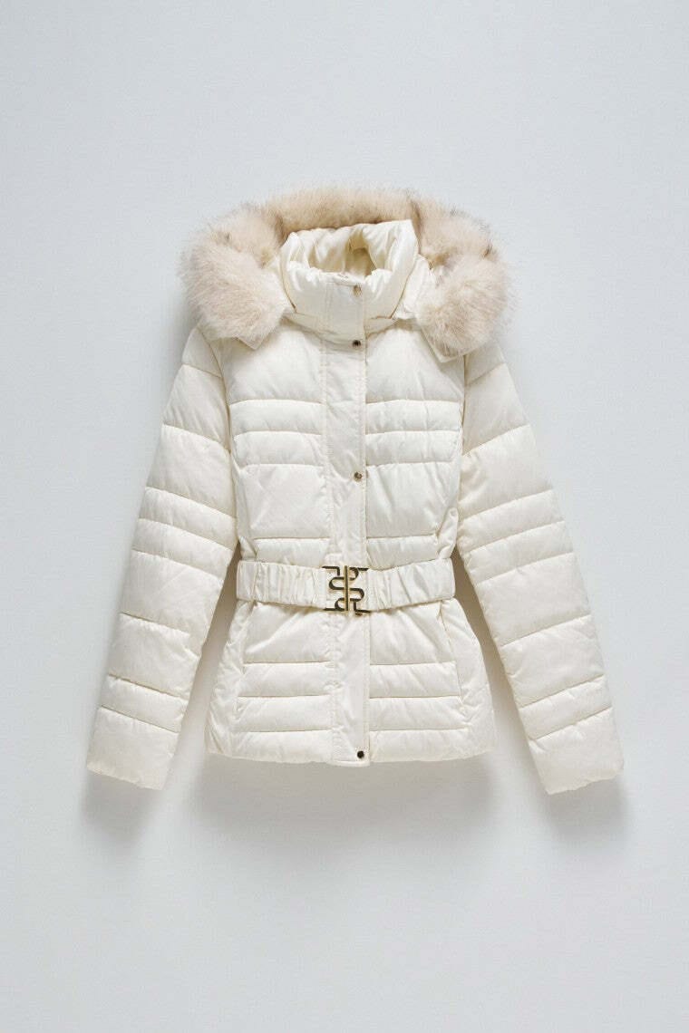 Steppjacke »Salsa Jeans Steppjacke Short Puffer Coat With Fur Hood«