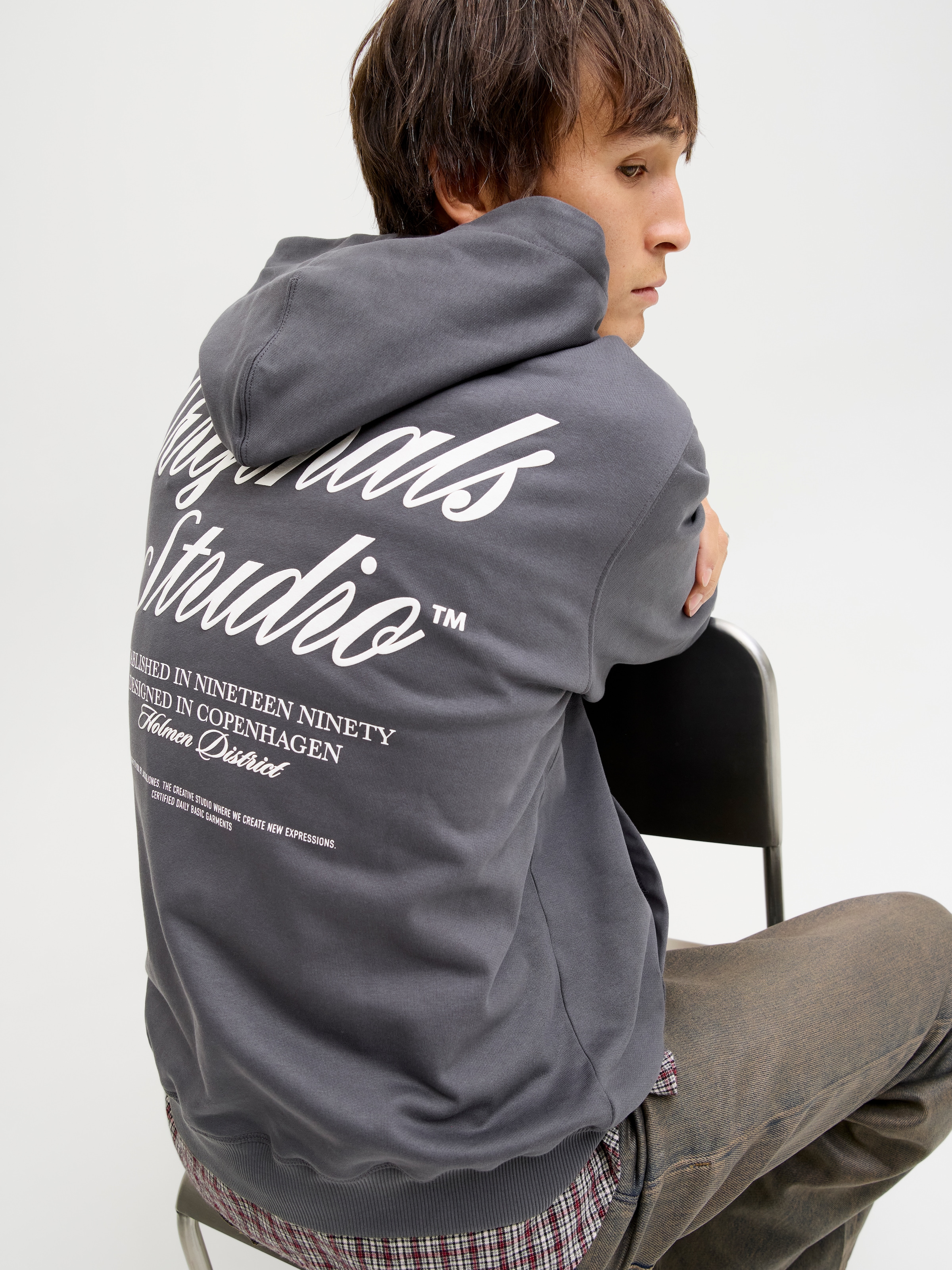 Jack & Jones Sweat à capuche »JORNORREBRO TYPO BACK SWEAT HOOD SN«, mit Print
