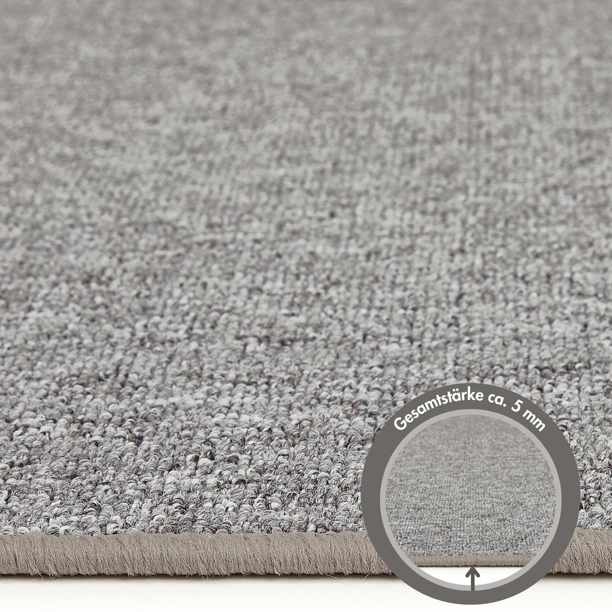 Andiamo Teppich »Luton, Made in Germany«, rechteckig, 5 mm Höhe, melierte Optik, auch als Läufer, Wohnzimmer & Schlafzimmer