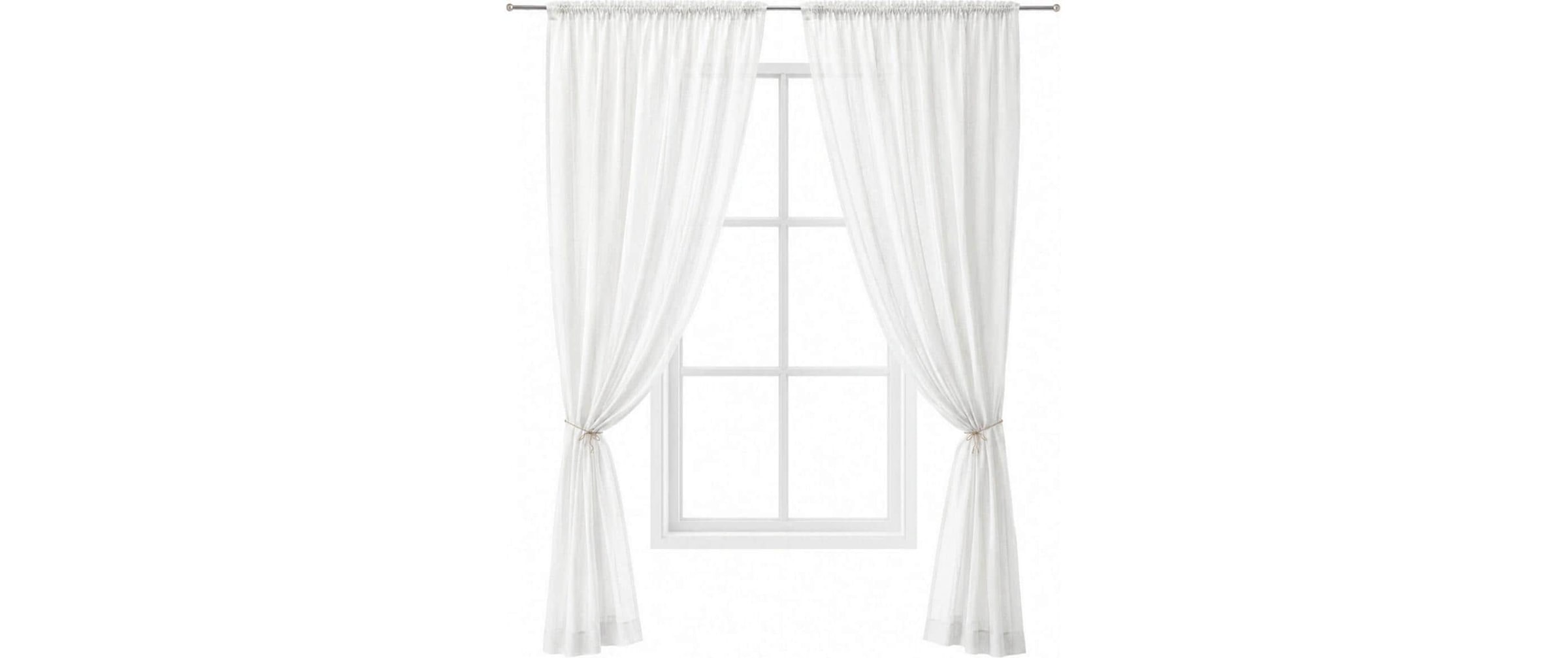 Urbanara Rideau »2er-Set Mafalda Nova 140 cm x 245 cm« Ruban plissé 2 cuis tlg.