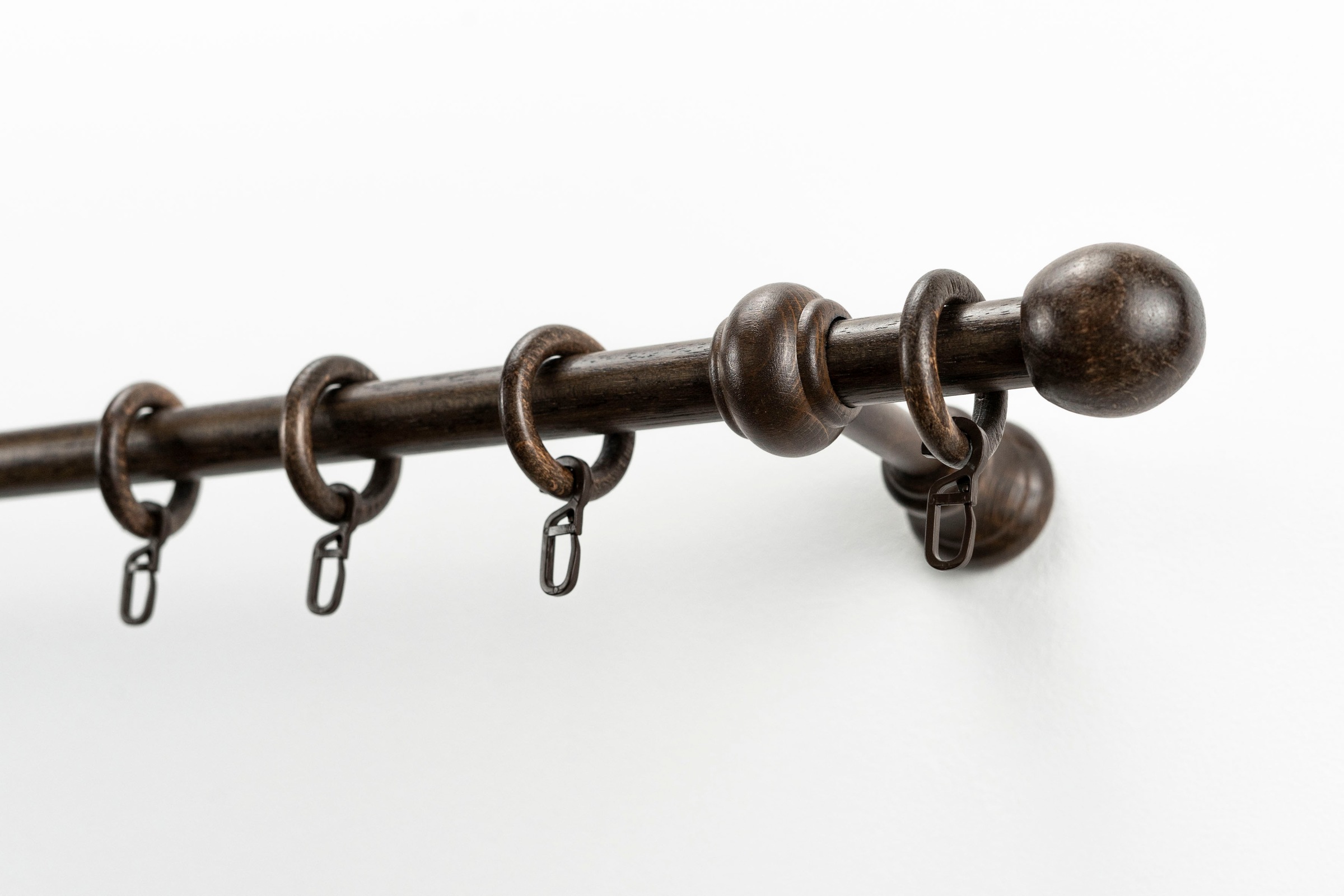 Image of GARESA Gardinenstange »BAROCK«, 1 läufig-läufig, Wunschmasslänge, Vorhanggarnitur, reine Holzgarnitur, einfache Montage, m. Stangenverbinder verlängerbar, Wandmontage, mit Ringe bei Ackermann Versand Schweiz