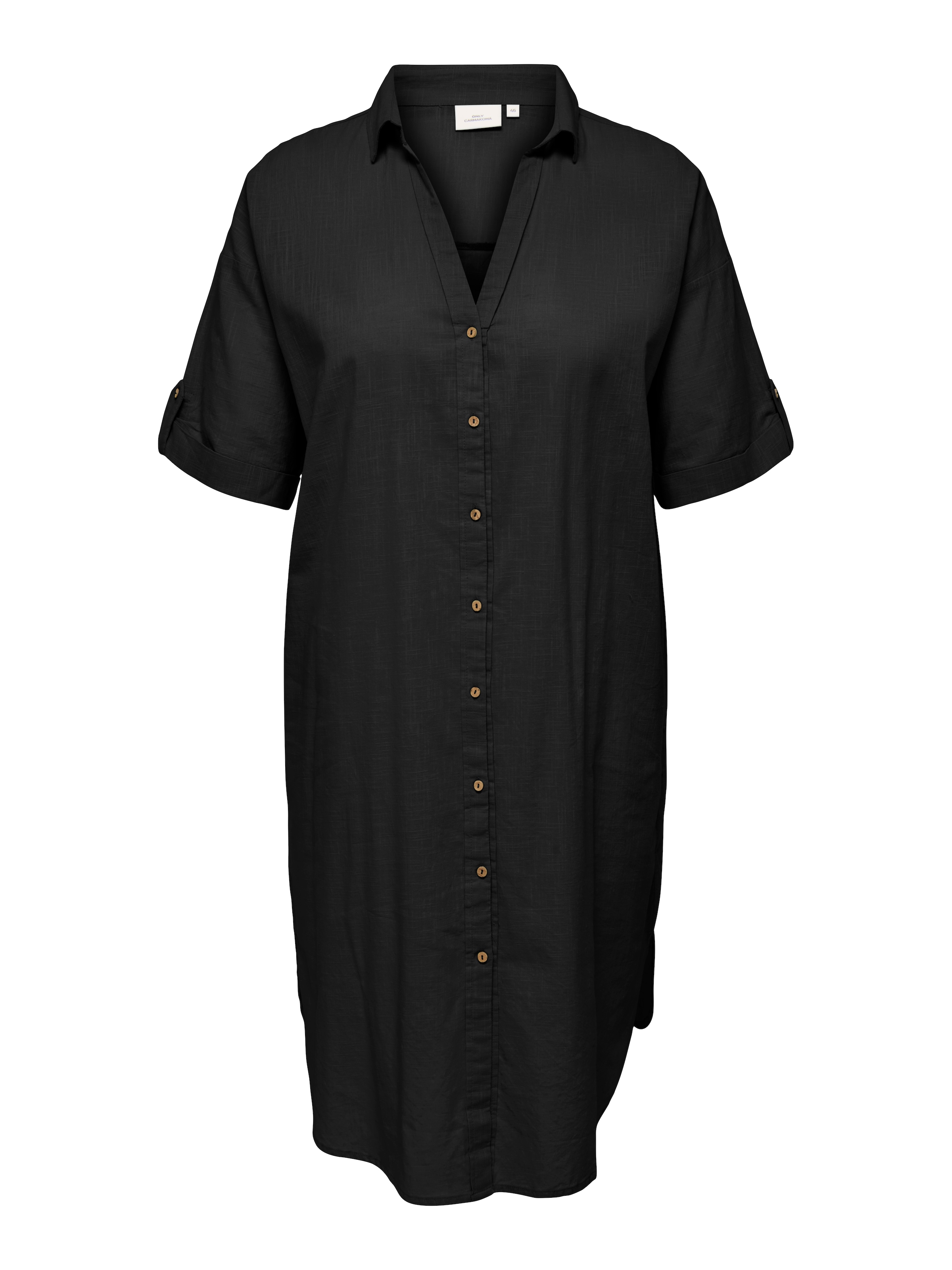 ONLY CARMAKOMA Blusenkleid »CARCOCO SS BLK SHIRT DRESS WVN«
