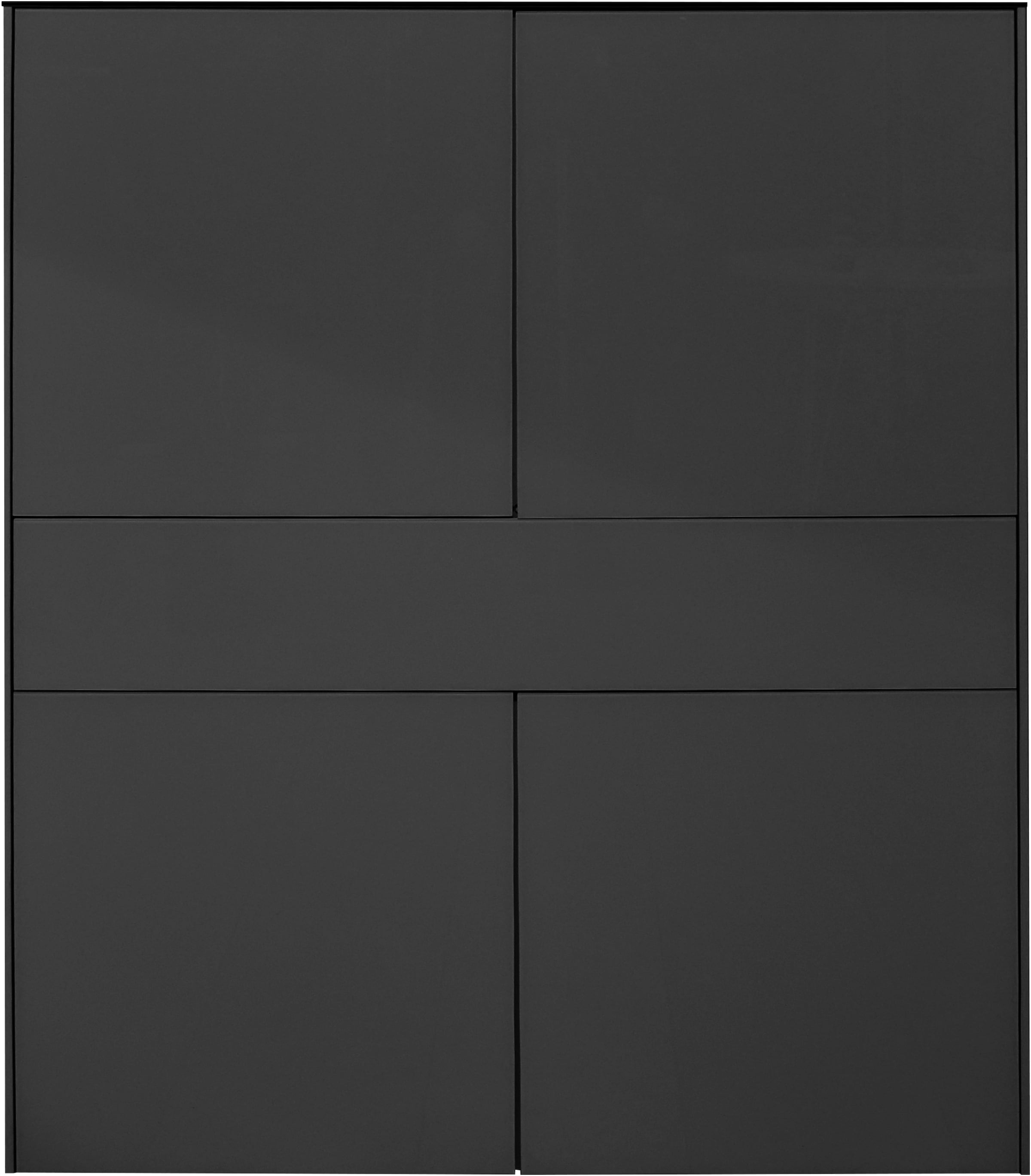 Mäusbacher Highboard »Imola TOPSELLER!«, Mäusbacher Highboard, Breite 121 cm, mit Glasfront und Glasoberplatte