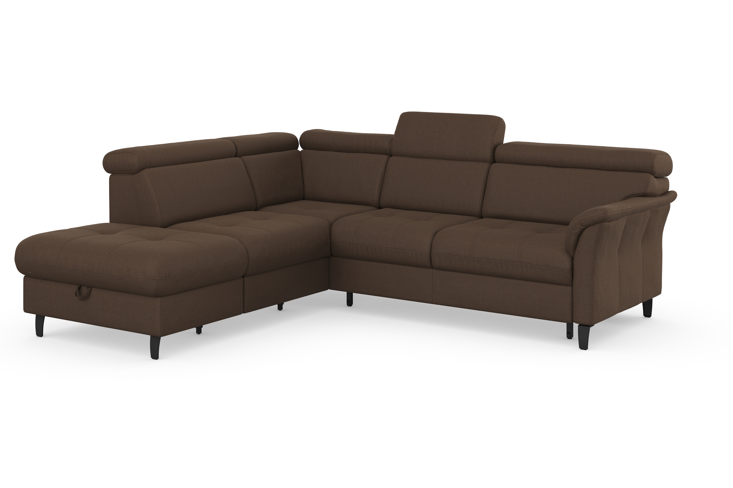 sit&more Ecksofa »Marano L-Form«, inklusive Kopfteilverstellung, wahlweise mit Bettfunktion, Bettkasten