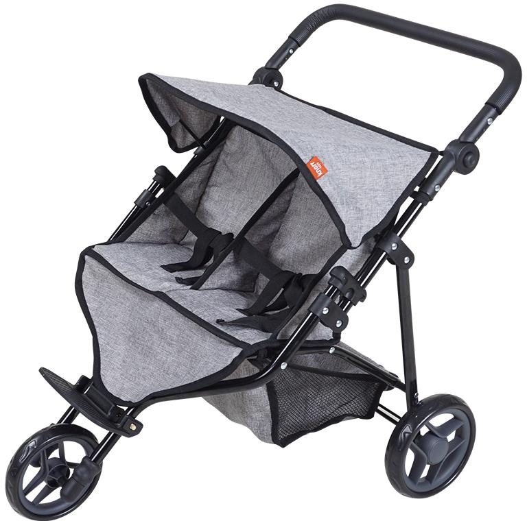 Knorrtoys® Puppen-Zwillingsbuggy »Duo - Jeans Grey«