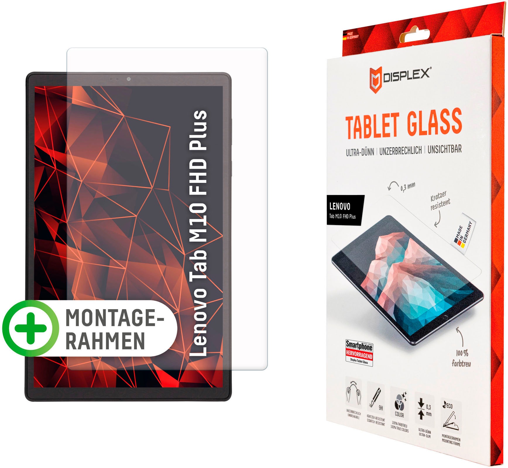 Image of Displex Displayschutzfolie »Tablet Glass Lenovo Tab M10 FHD Plus«, für Lenovo Tab M10 FHD Plus bei Ackermann Versand Schweiz