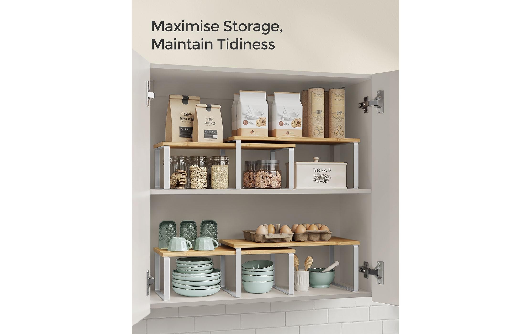 SONGMICS Étagère de cuisine »Lagerregal Nature-Weiss«