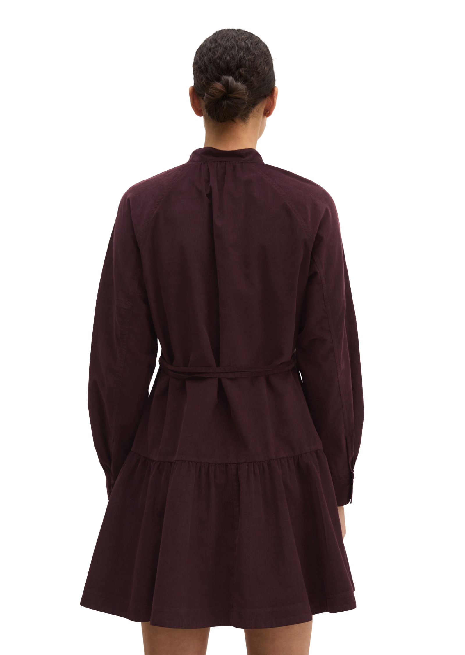 Marc O'Polo Robe en velours côtelé avec ceinture à nouer, coupe évasée