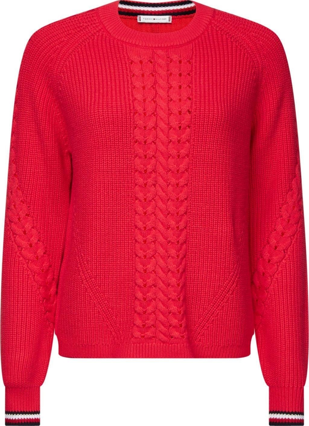 Image of Tommy Hilfiger Rundhalspullover »VALARY C-NK SWTR«, mit aufwendigem Zopf- und Rippenstrick Dessin bei Ackermann Versand Schweiz