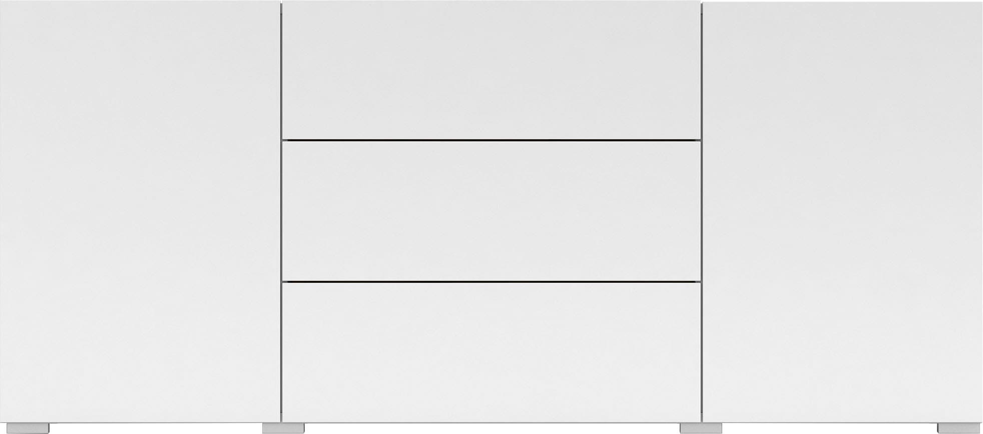 INOSIGN Sideboard »Ava, Breite 140 cm, hängend und stehend montierbar«, moderne grifflose Kommode, Schubladenschrank, 2Türen/3Schubkästen