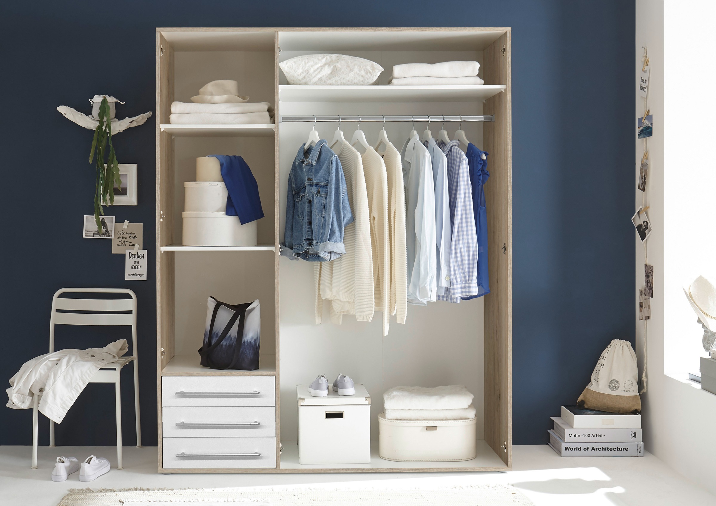 Schlafkontor Drehtürenschrank »Lyss Schrank, Kleiderschrank mit Drehtüren«, in verschiedenen Farben und Grössen erhältlich