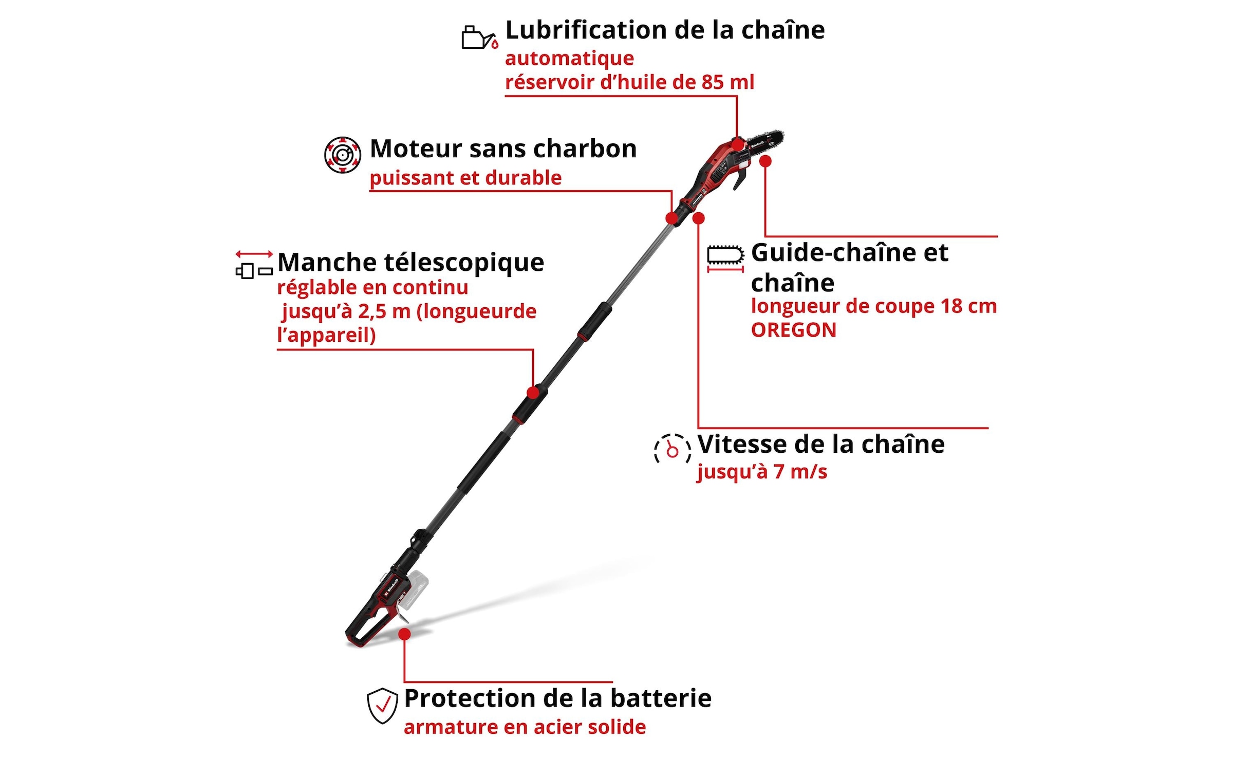 Einhell Akku-Hochentaster »GP-LC 18/20 Li T BL-Solo« ()  Akku Systemreihe: Einhell Power X-Change