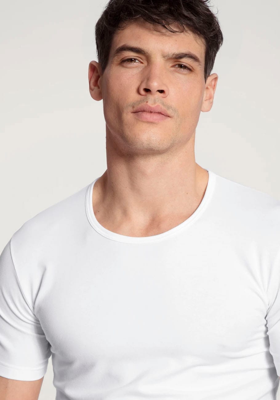 CALIDA T-Shirt »Natural Benefit«, (2er Pack), Rundhals-Ausschnitt, kurzärmelig, Single Jersey, elastisch, weich