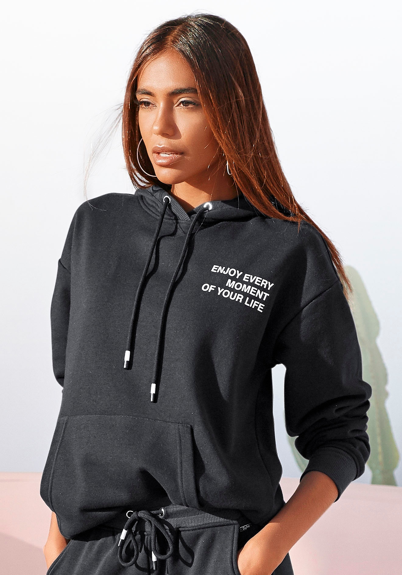 Image of Buffalo Hoodie, mit Statement Druck, Loungewear