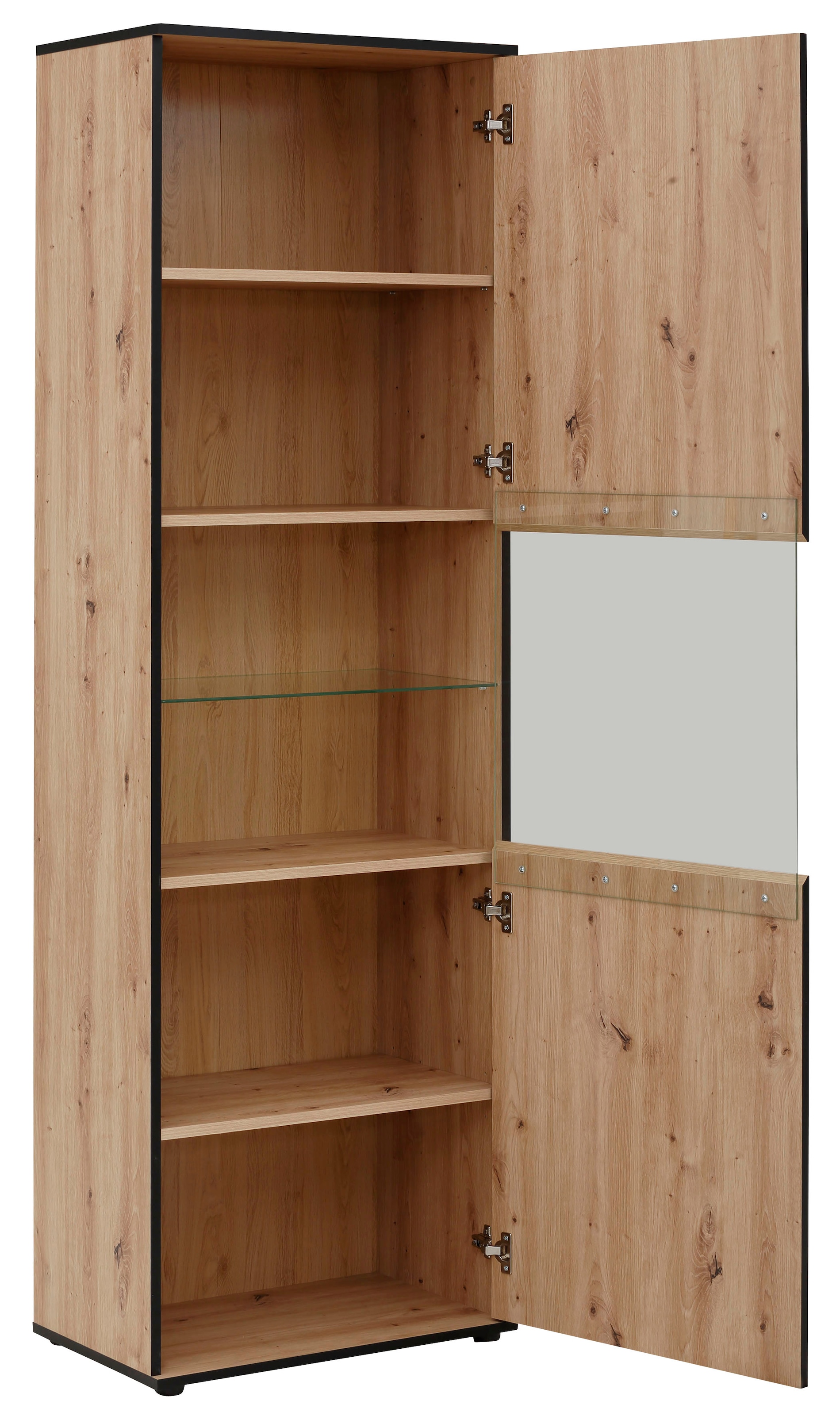 HELA Vitrines »Ariana« mit angeschrägten Griffmulden, Höhe 195 cm