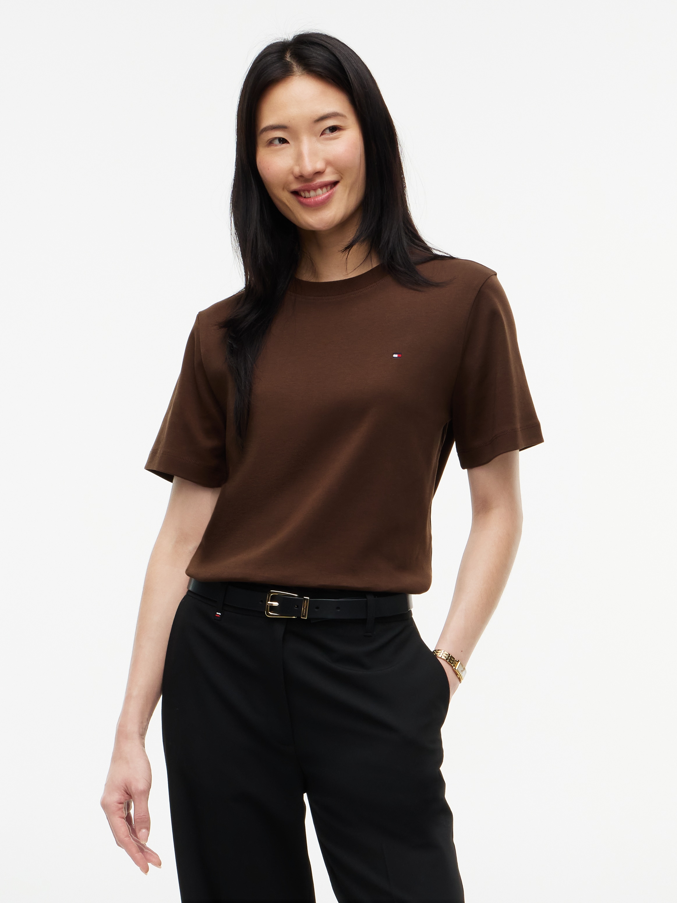 Image of Tommy Hilfiger Kurzarmshirt "INTERLOCK BOXY C-NK SS TEE" Baumwolle