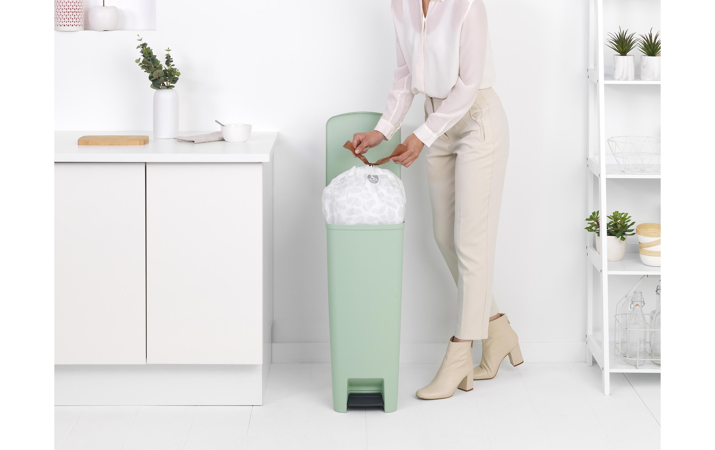 Brabantia Mülleimer »StepUp 40 l, Hellgrün« 1 Behälter