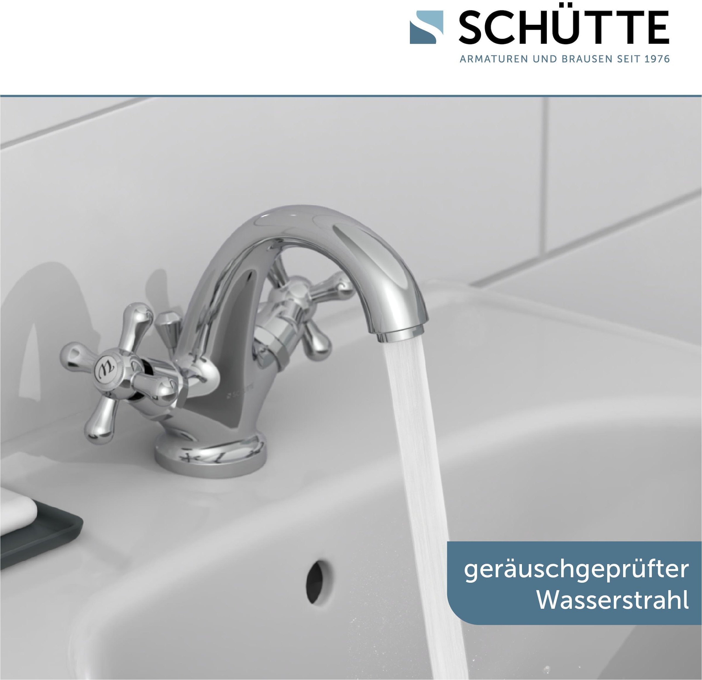 Schütte Robinet de lavabo »Elk« avec tige de traction, garniture de vidange, mitigeur, chrome