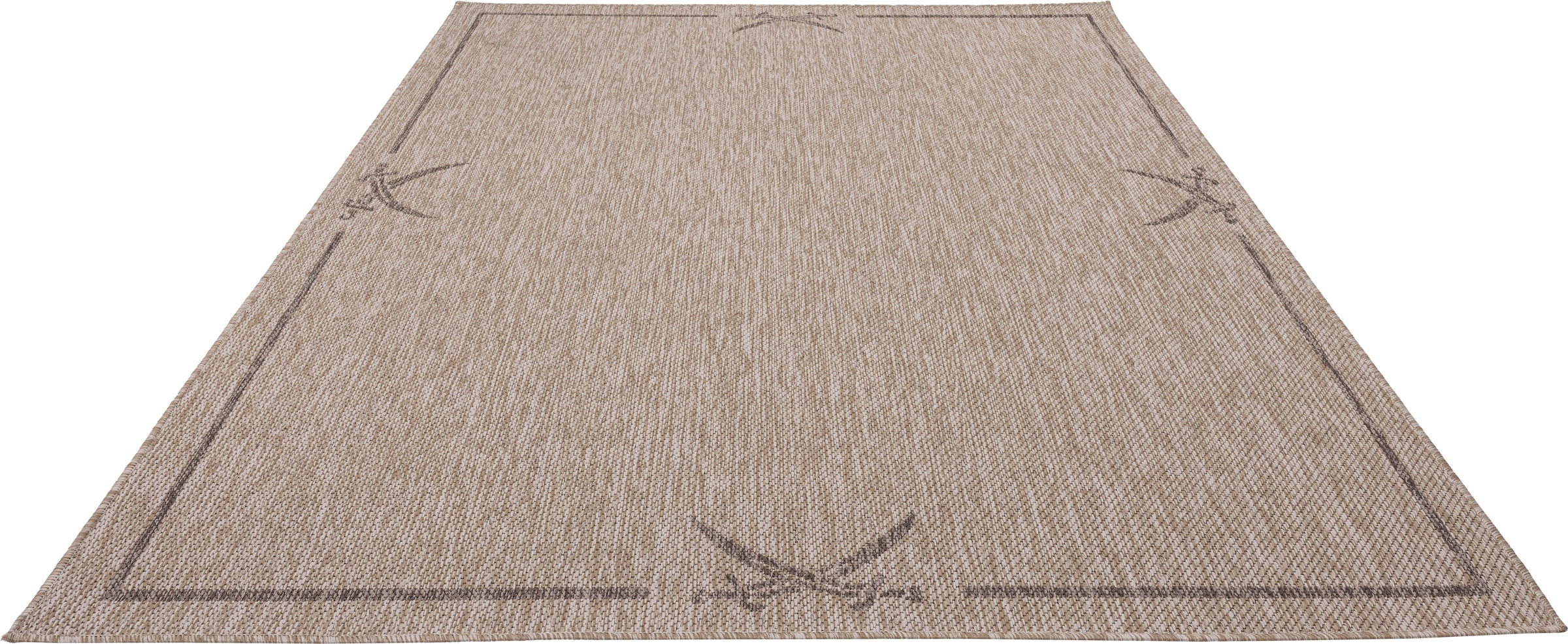 Sansibar Teppich »Nordsee Beach SA-035« rechteckig 5 mm Höhe modernes Design, meliert, Motiv: Säbel, In- und Outdoor geeignet