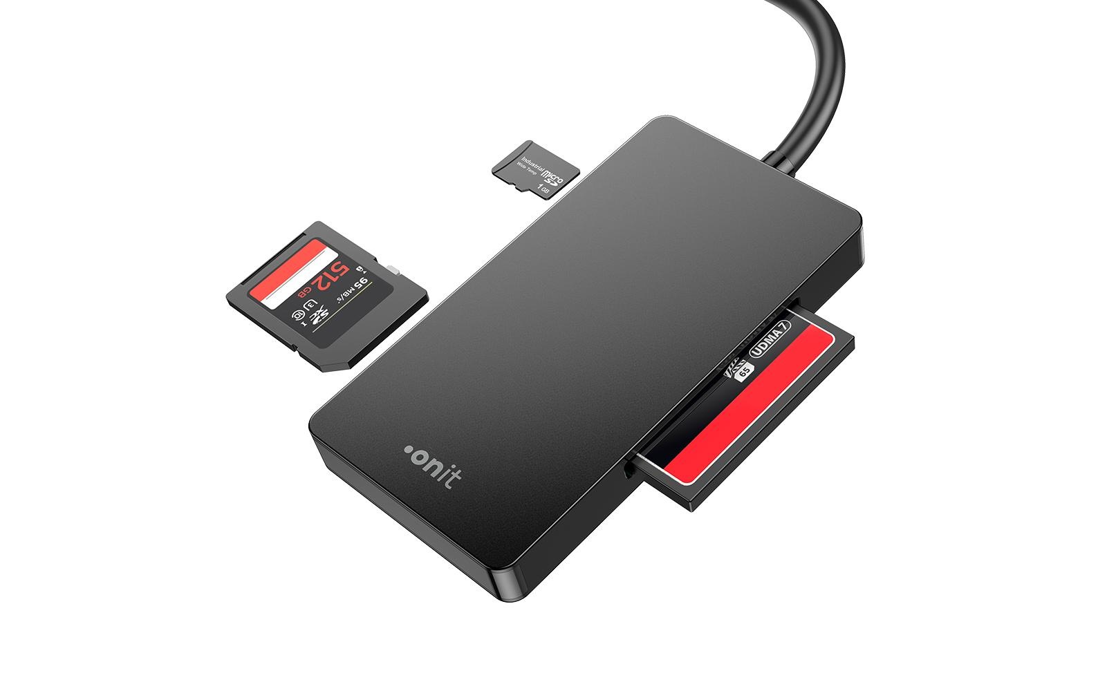 onit Lecteur de carte mémoire »Extern Pro USB-C 3-in1«