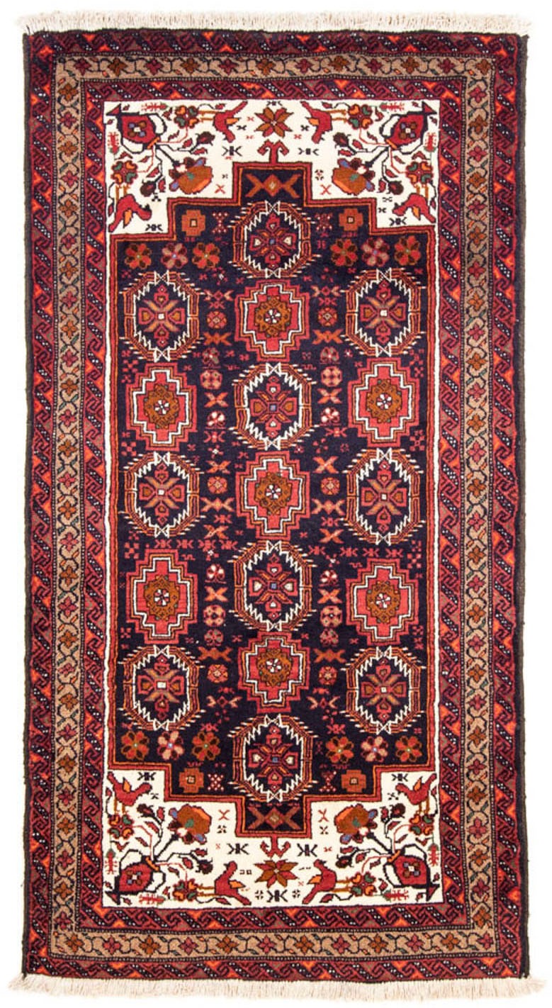 Image of morgenland Hochflor-Läufer »Belutsch Durchgemustert Blu scuro 181 x 101 cm«, rechteckig, 0,8 mm Höhe, Handgeknüpft bei Ackermann Versand Schweiz