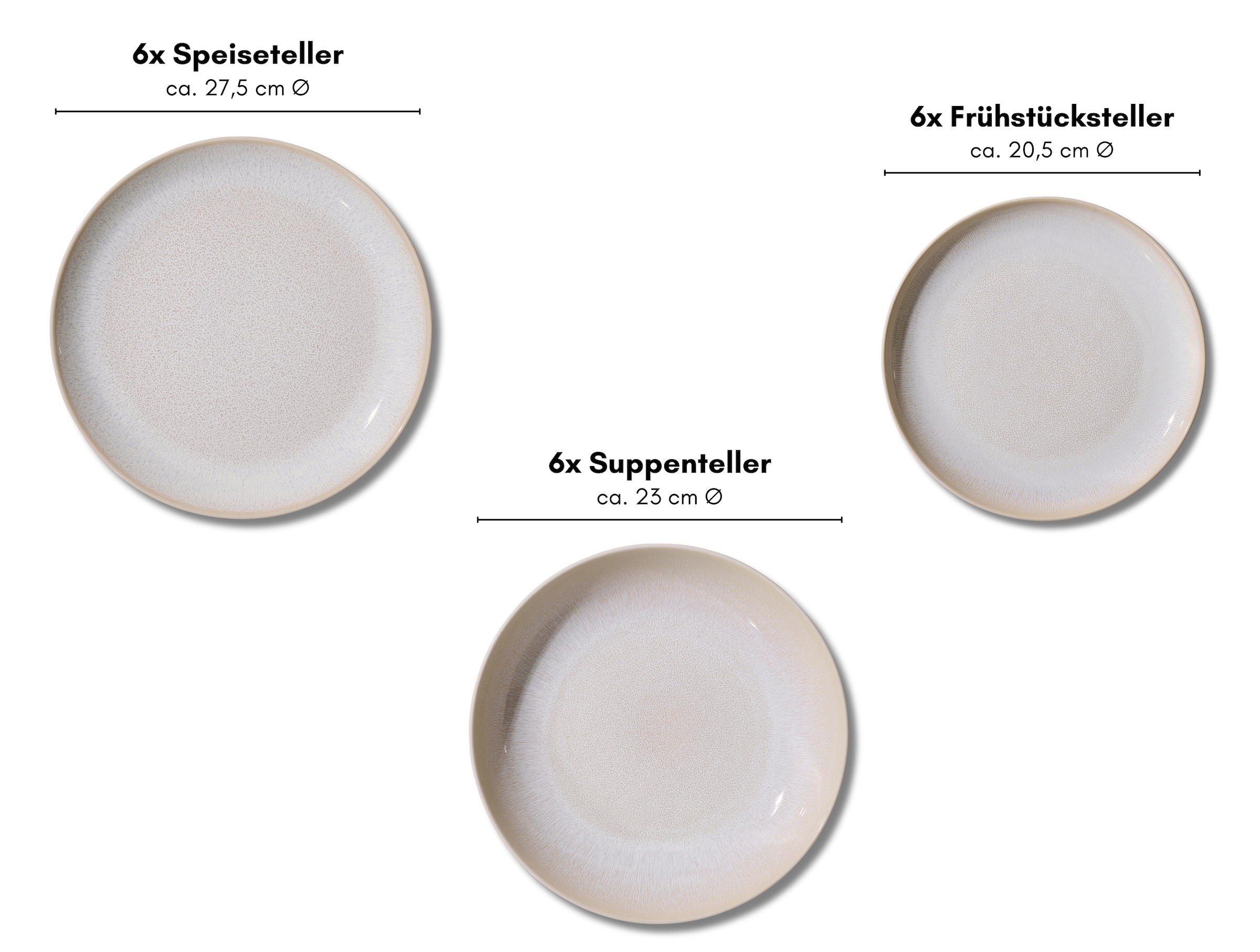 Ritzenhoff & Breker Tafelservice »Laredo« Reaktivglasur, jedes Stück ein Unikat