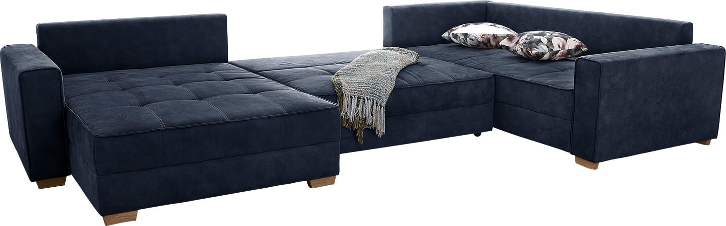 Jockenhöfer Gruppe Paysage de salon »Brixen U-Form« Bettfunktion, Bettkasten, Ottomane ist links oder rechts montierbar