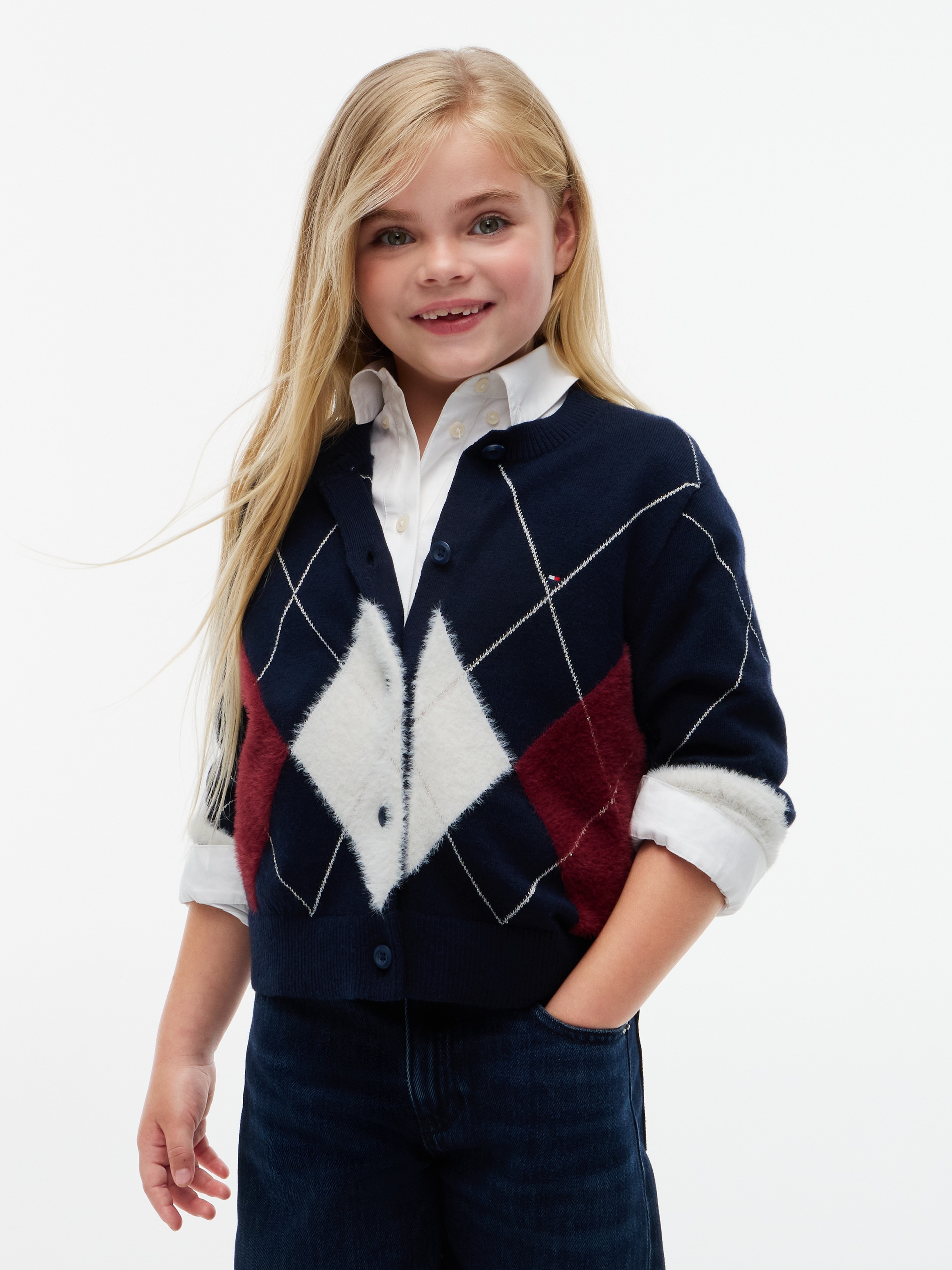Image of Tommy Hilfiger Strickjacke mit Wolle, Regular Fit, Kinder bis 16 Jahre