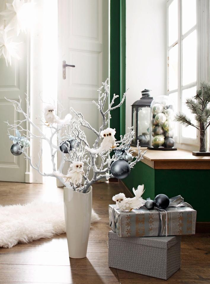 my home Winterliche Kunstpflanze »Weihnachtsdeko« Deko-Ast