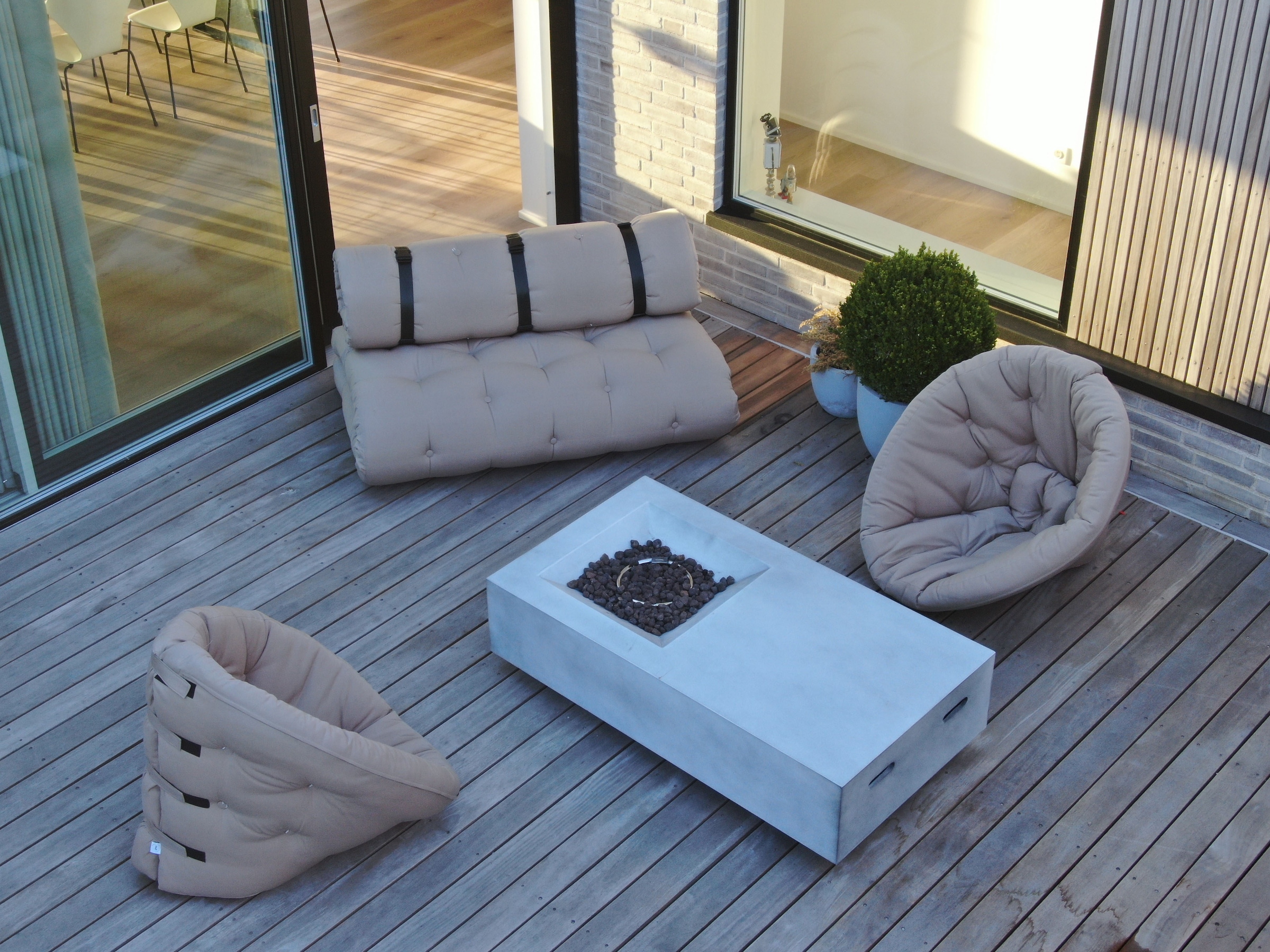 Karup Design Fauteuil de jardin »Nido out™, Loungesessel , Hocker, Chillsessel, Relaxsessel« L/H/P env. 95x70x100 cm - en plusieurs couleurs,  Convient pour l’extérieur, résistant à la saleté et à l’eau, fabriqué en Europe