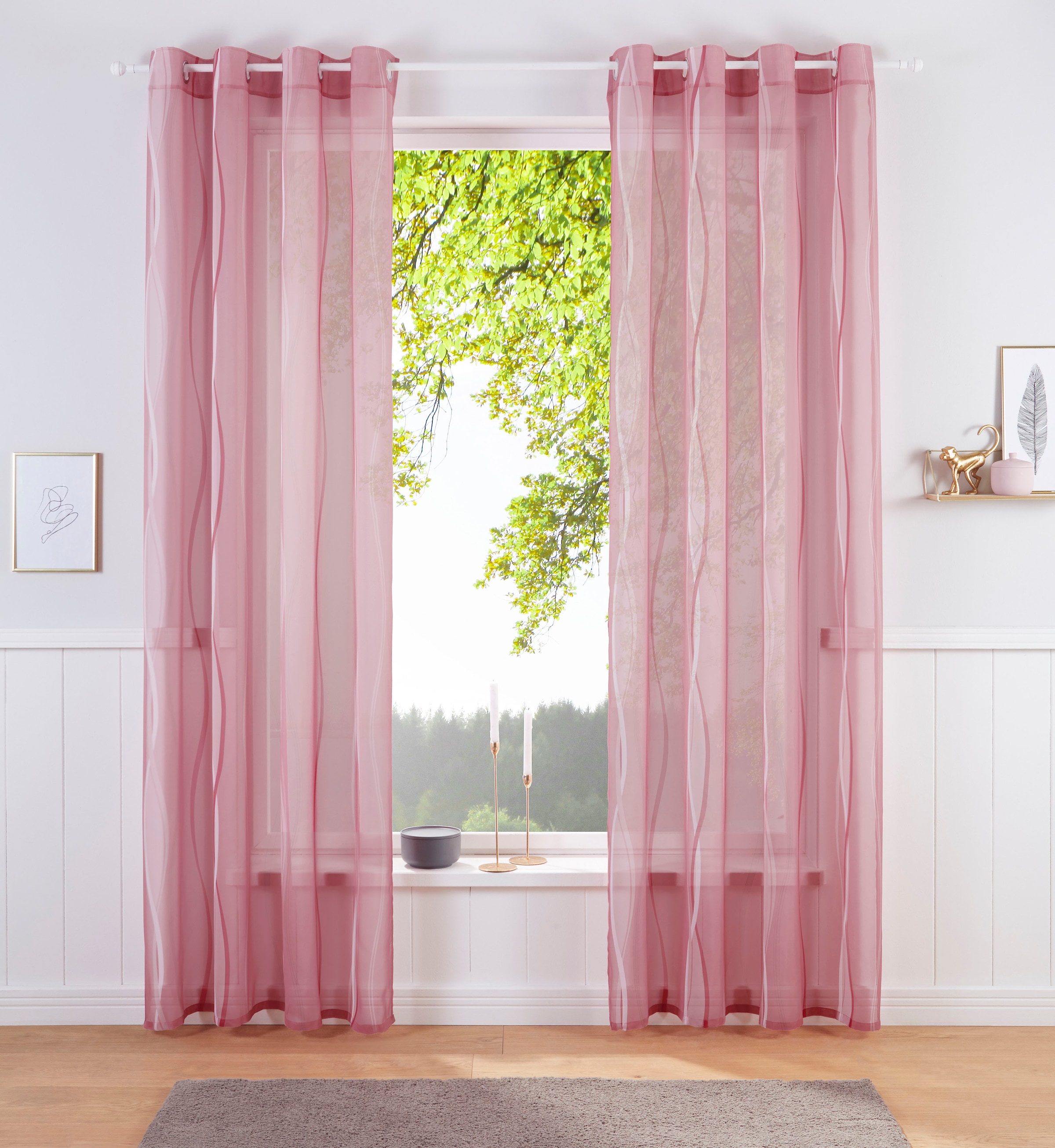 my home jetzt Gardine Voile, St.), kaufen transparent, (2 »Dimona«, Polyester 2er-Set