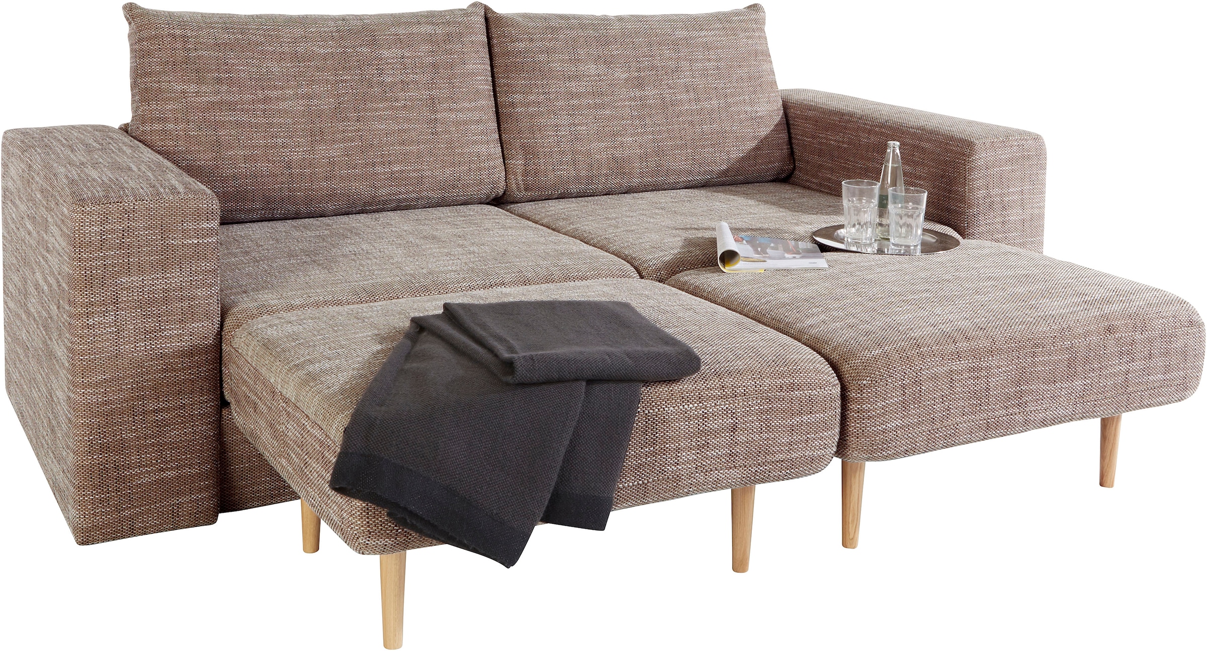 LOOKS by Wolfgang Joop 3,5-Sitzer »Looksv«, Verwandlungssofa: aus Sofa wird Sofa mit 2 Hockern