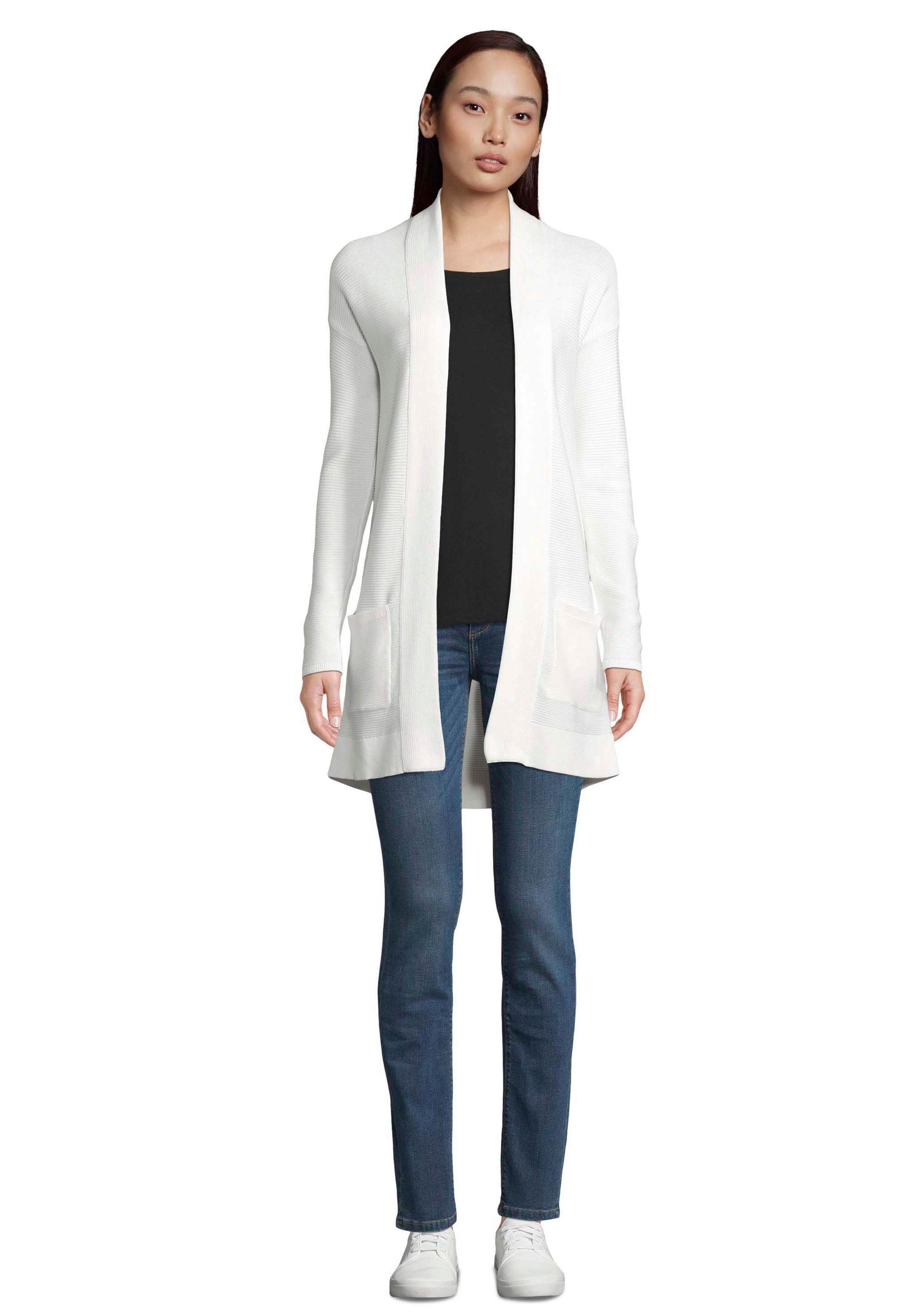 TOM TAILOR Cardigan long aus Rippstrick mit aufgesetzten Taschen
