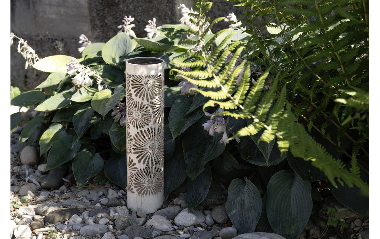 STT Laterne »Antic Pillar Blossom 38 cm« Stilvolle Solar-Gartenlaterne aus Metall