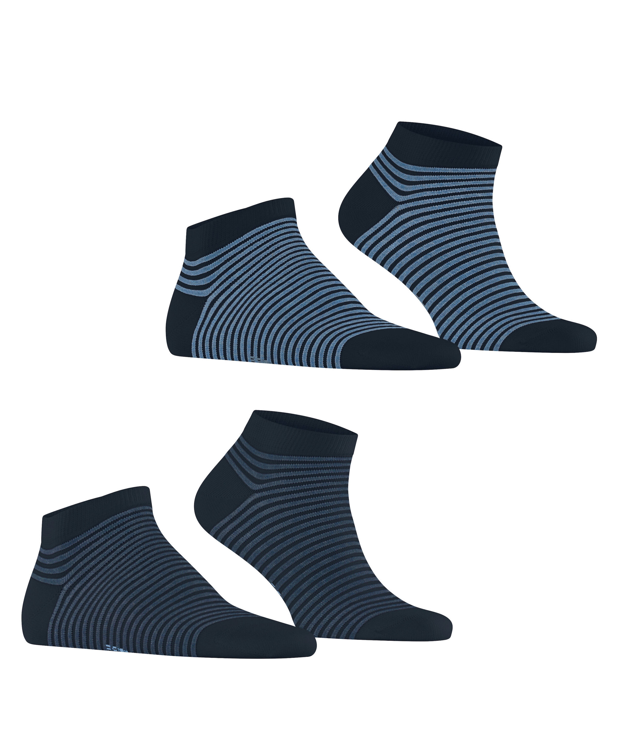 Esprit Chaussettes de baskets »Fine Line« 2 paires,  rayé, bord étroit, confortable