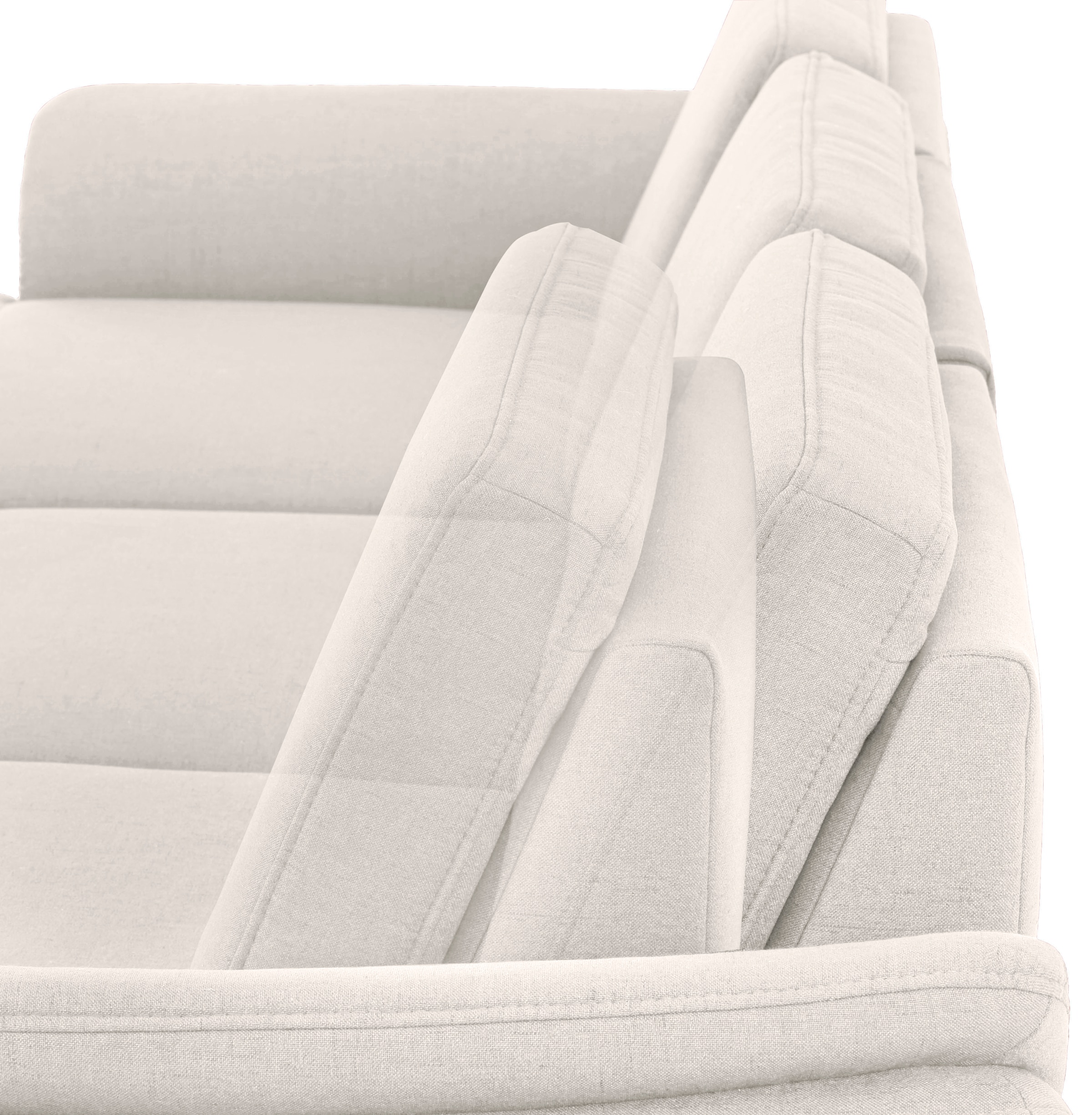 Home affaire Ecksofa »Palace L-Form«, incl. Sitztiefenverstellung, wahlweise mit Bettfunktion und Stauraum