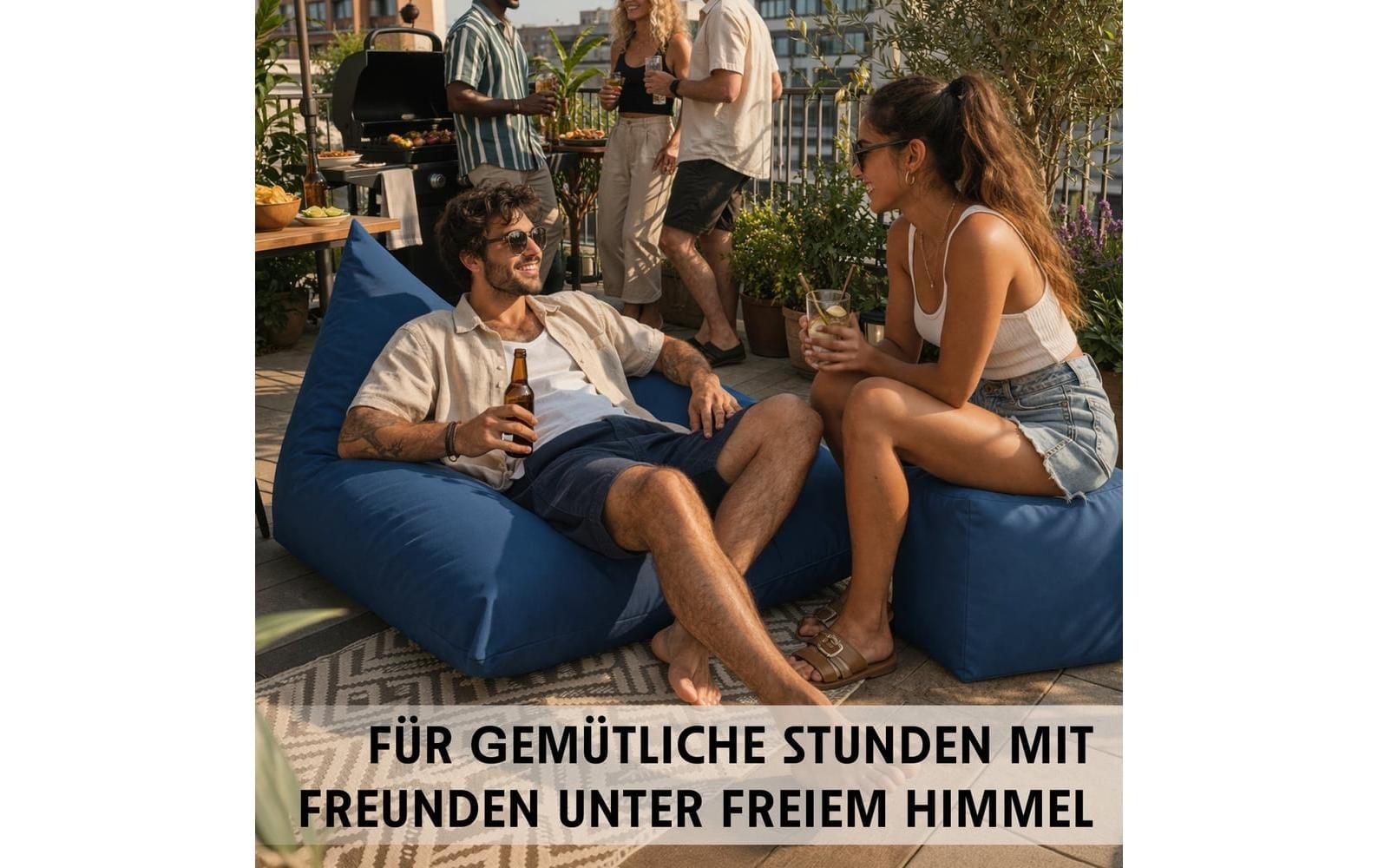 Urbanara Sitzsack »Basic-Outdoor Triangle, 300 l«