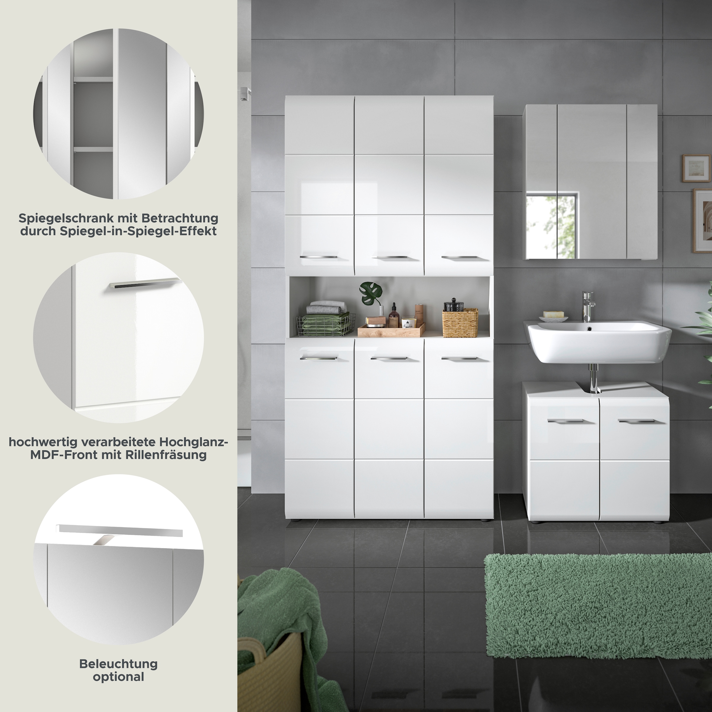 INOSIGN Ensemble de salle de bains Set, 4 cuis tlg.