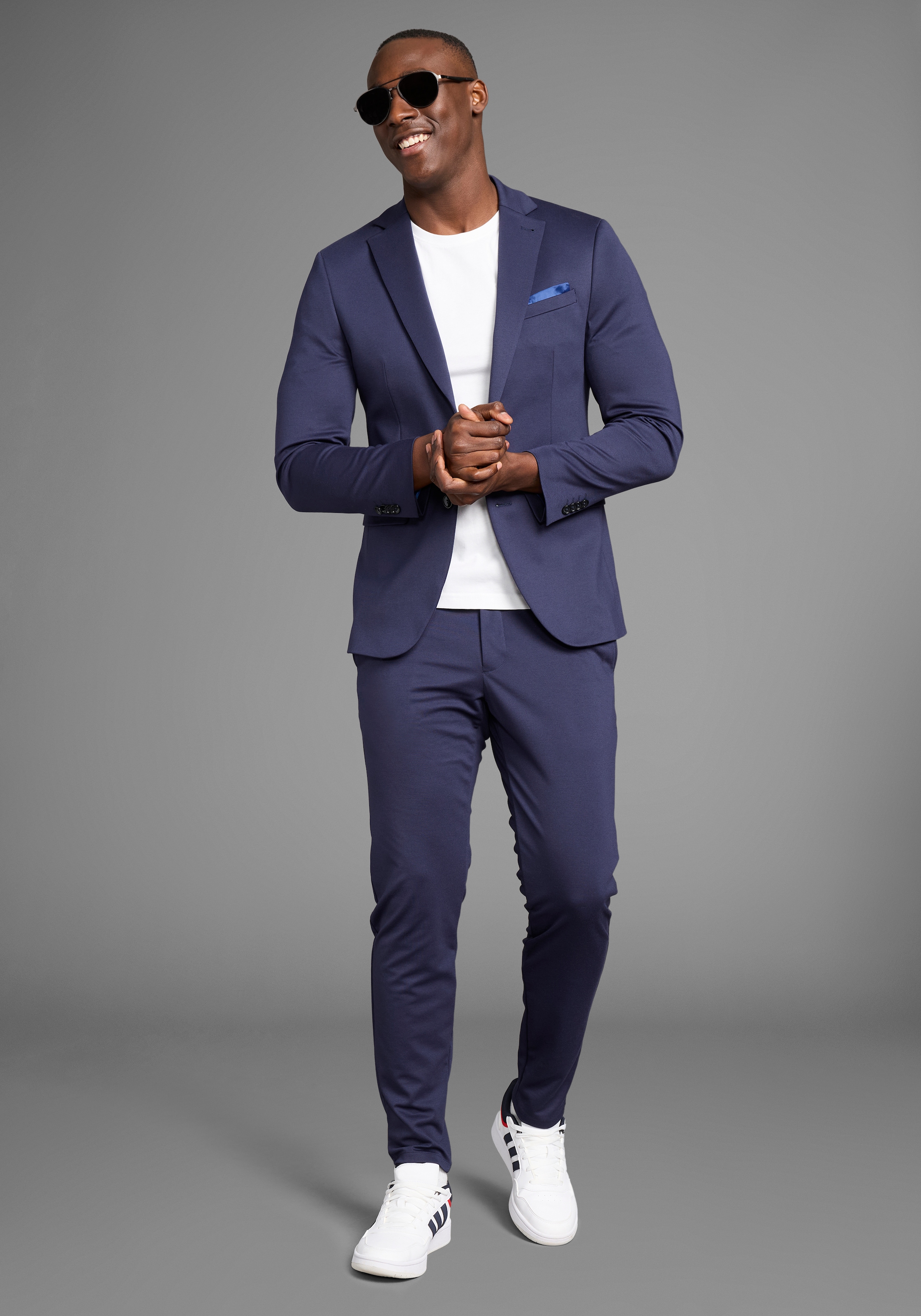 Image of Bruno Banani Anzug "Jersey" Set, Sakko & Hose, 2 tlg. normal elastische Qualität
