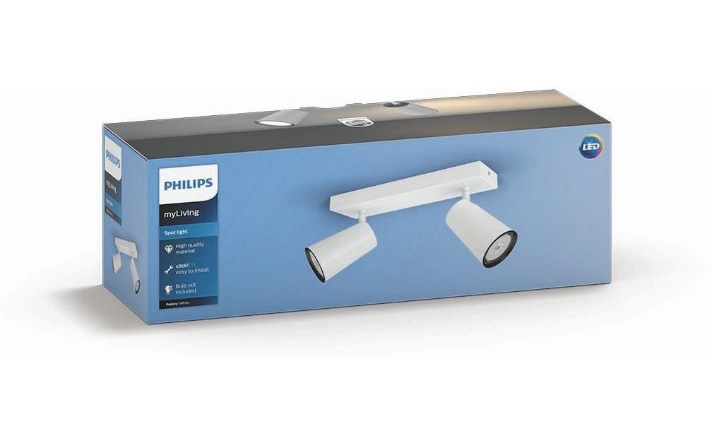Philips LED Deckenspot »Paisley, 2 x GU10, 45417 W, Weiss«