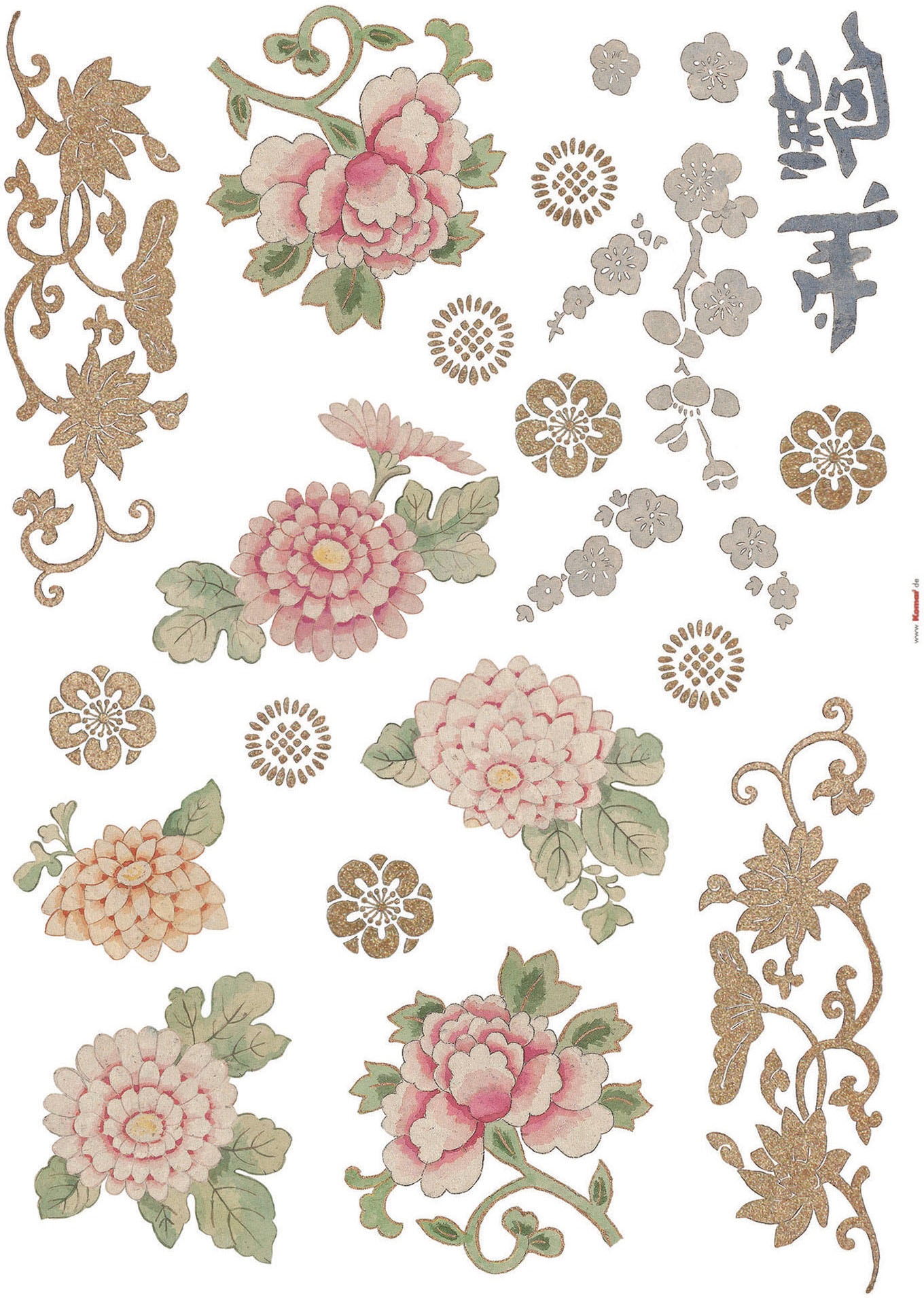 Komar Wandtattoo »Jasmin - Grösse 50 x 70 cm«, (23 St.), selbstklebend, Wandsticker