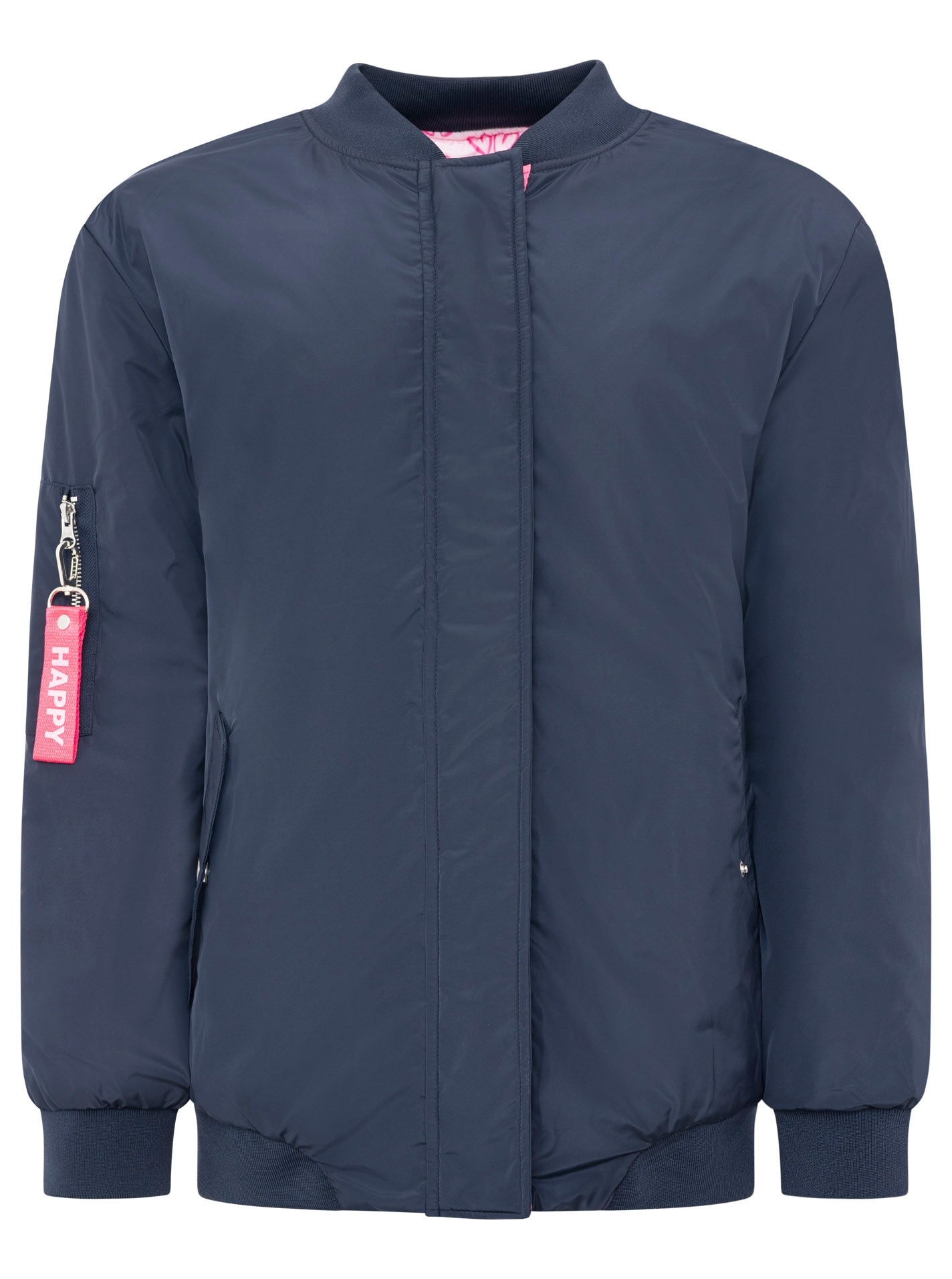 Zwillingsherz Veste bomber »"Happy"« ohne Kapuze verdeckter Reissveschluss, Taschen