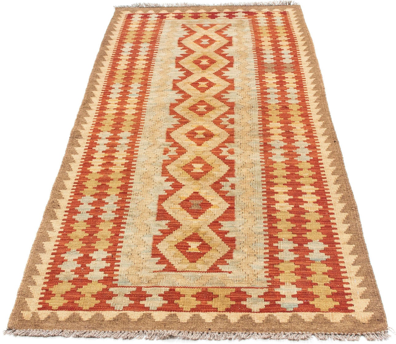 Image of morgenland Läufer »Kelim Medaillon Beige 200 x 85 cm«, rechteckig, 0,4 mm Höhe, OrientOptik bei Ackermann Versand Schweiz