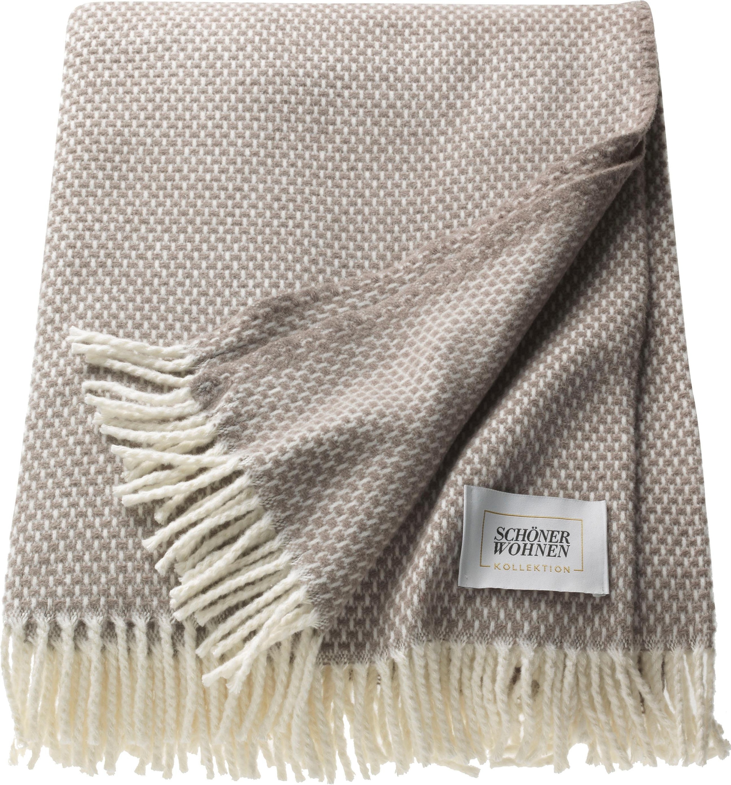 SCHÖNER WOHNEN-Kollektion Couverture d'intérieur »Zen« mit Fransen, Kuscheldecke