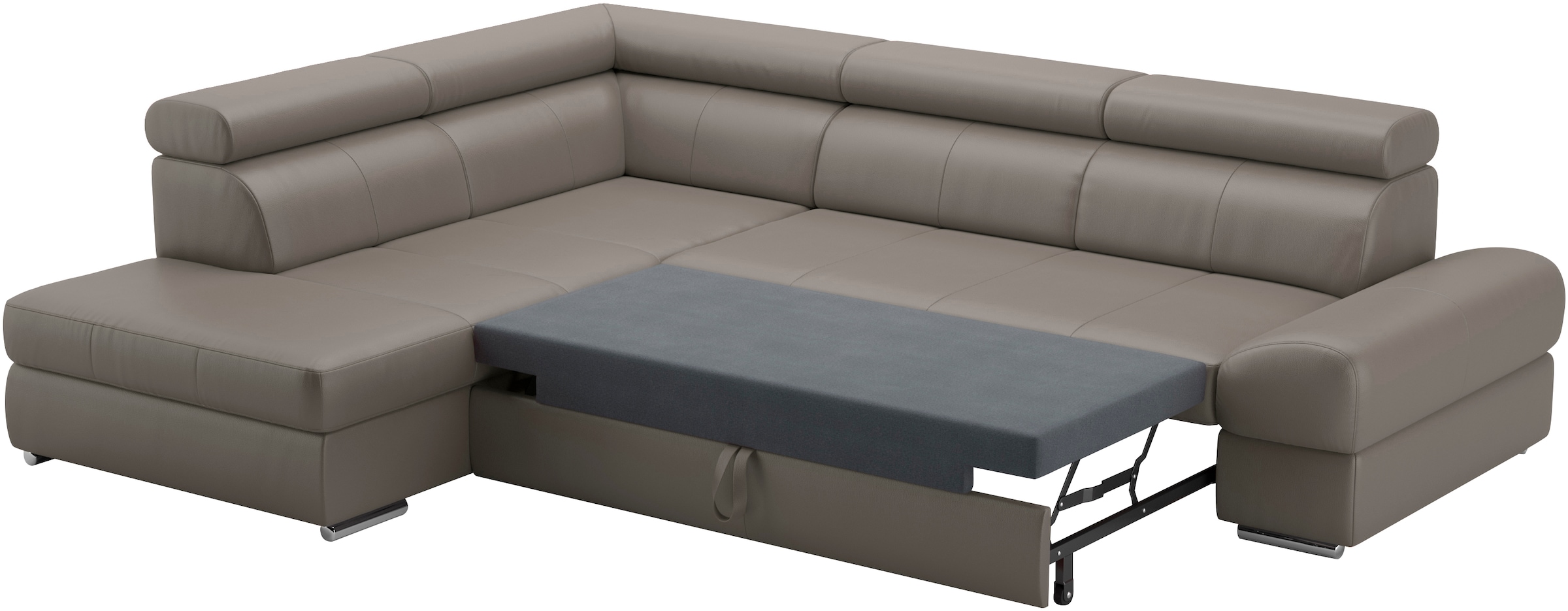 sit&more Ecksofa »Broadway L-Form«, mit verstellbaren Kopfteilen, wahlweise mit Bettfunktion