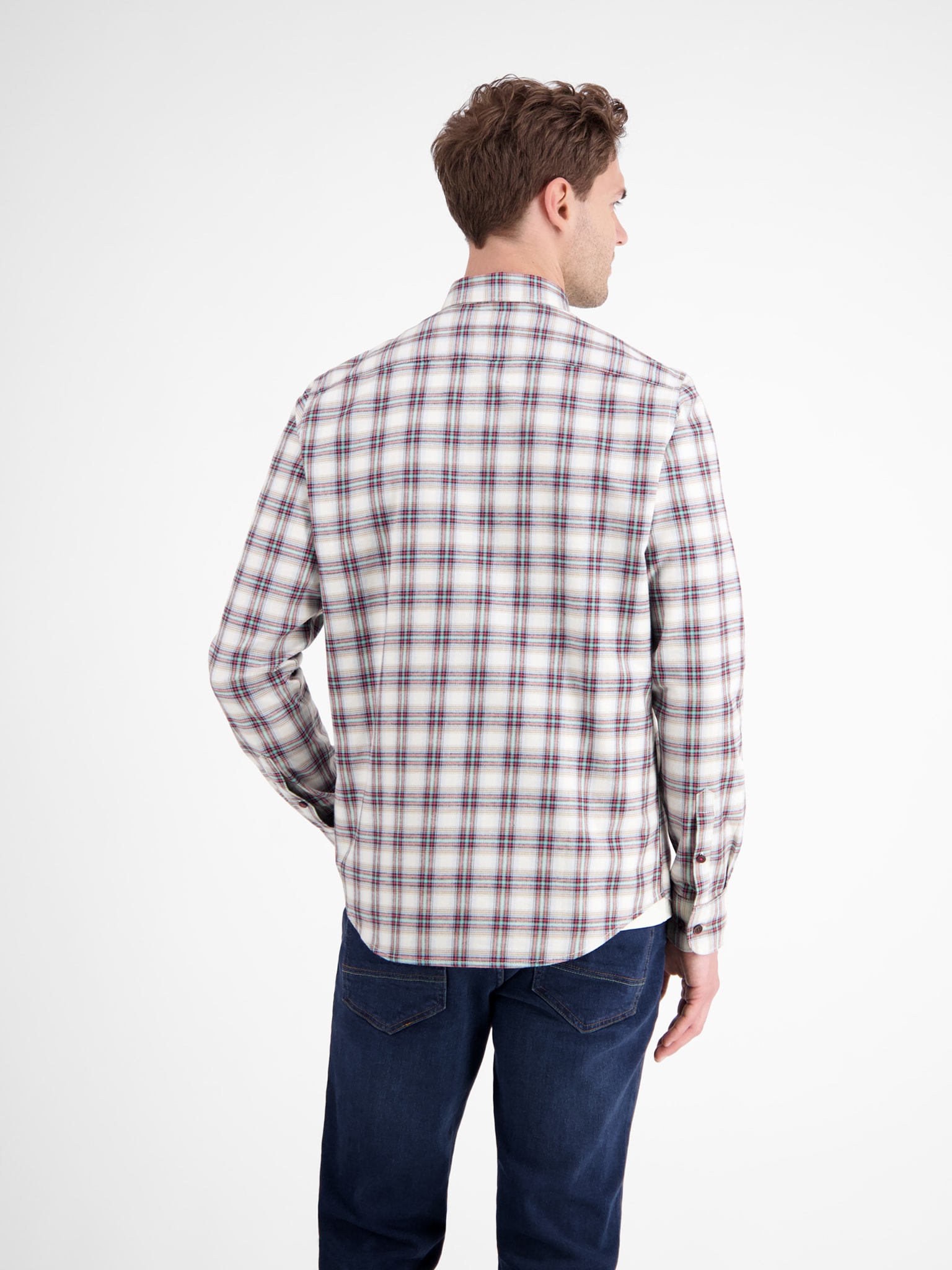 LERROS Chemise à carreaux langarm, mit Button-Down-Kragen