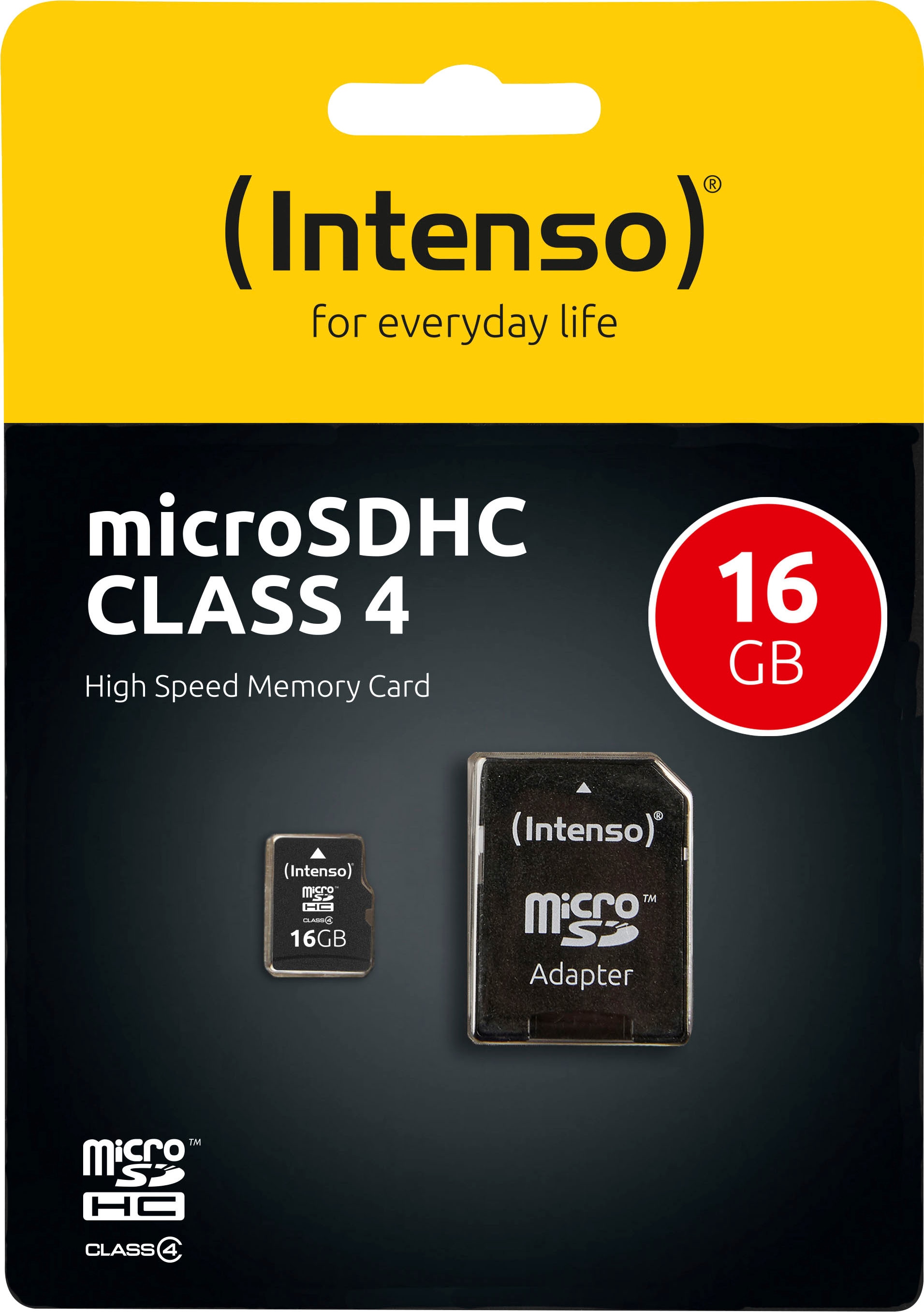 Intenso Speicherkarte »microSDHC Class 4 + SD-Adapter«, (Class 4)