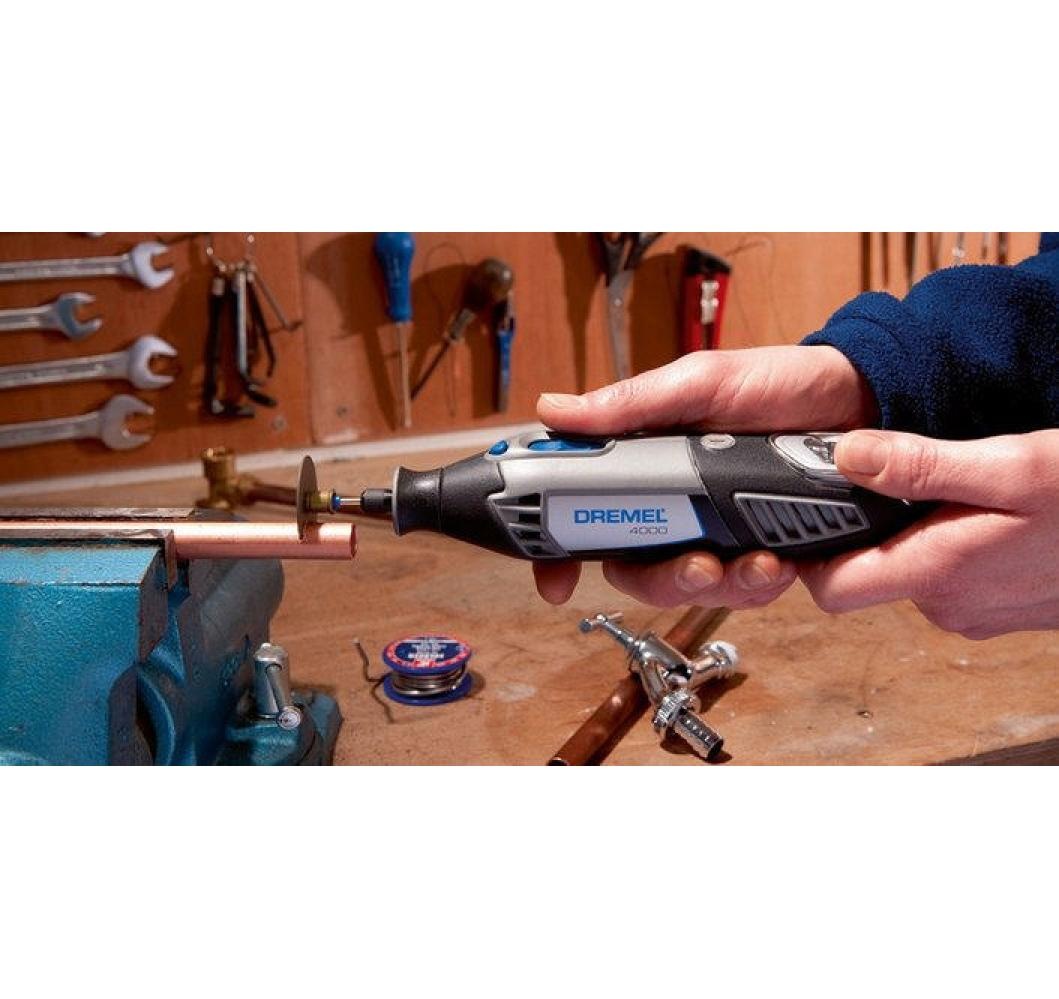 DREMEL Elektro-Multifunktionswerkzeug »4000-6/128«, (Set), Funktionen: Bohren; Fräsen; Gravieren; Polieren; Schleifen; Trennen